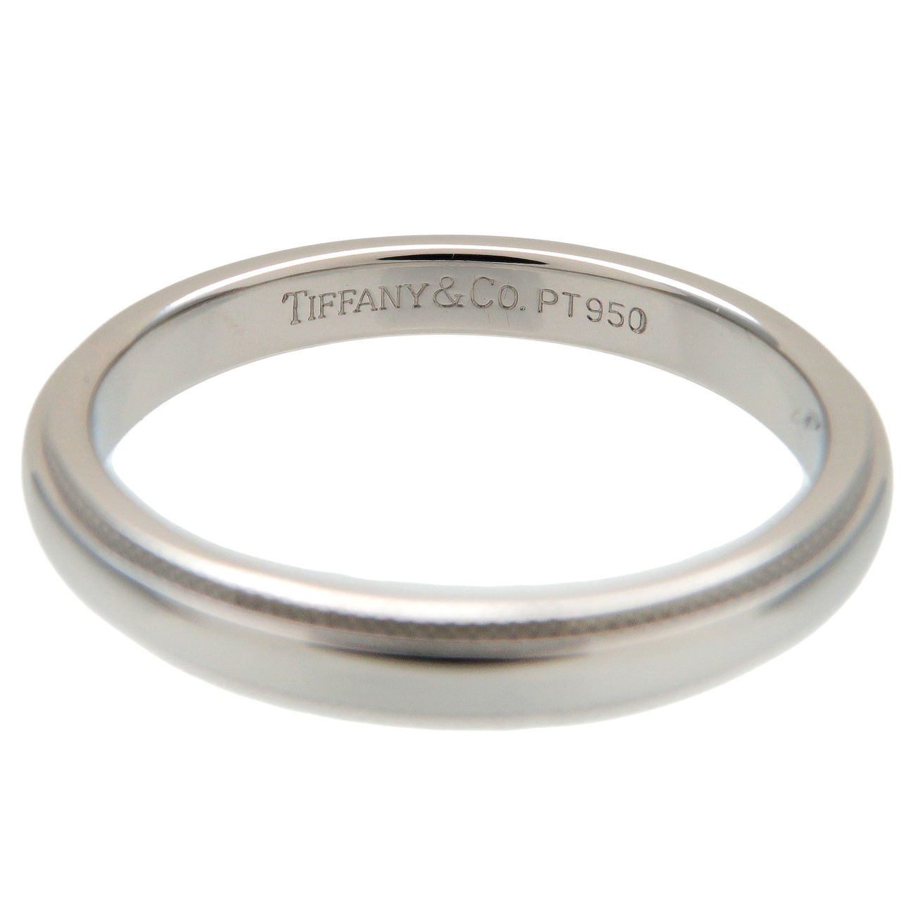 Tiffany&Co. Milgrain Band Ring PT950 Platinum US7.5 EU56
