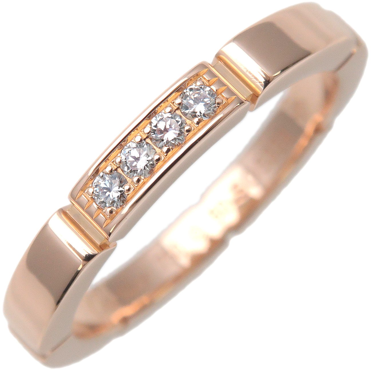 Cartier-Maillon-Panthere-4P-Diamond-Ring-K18-Rose-Gold-#50-US5-5.5