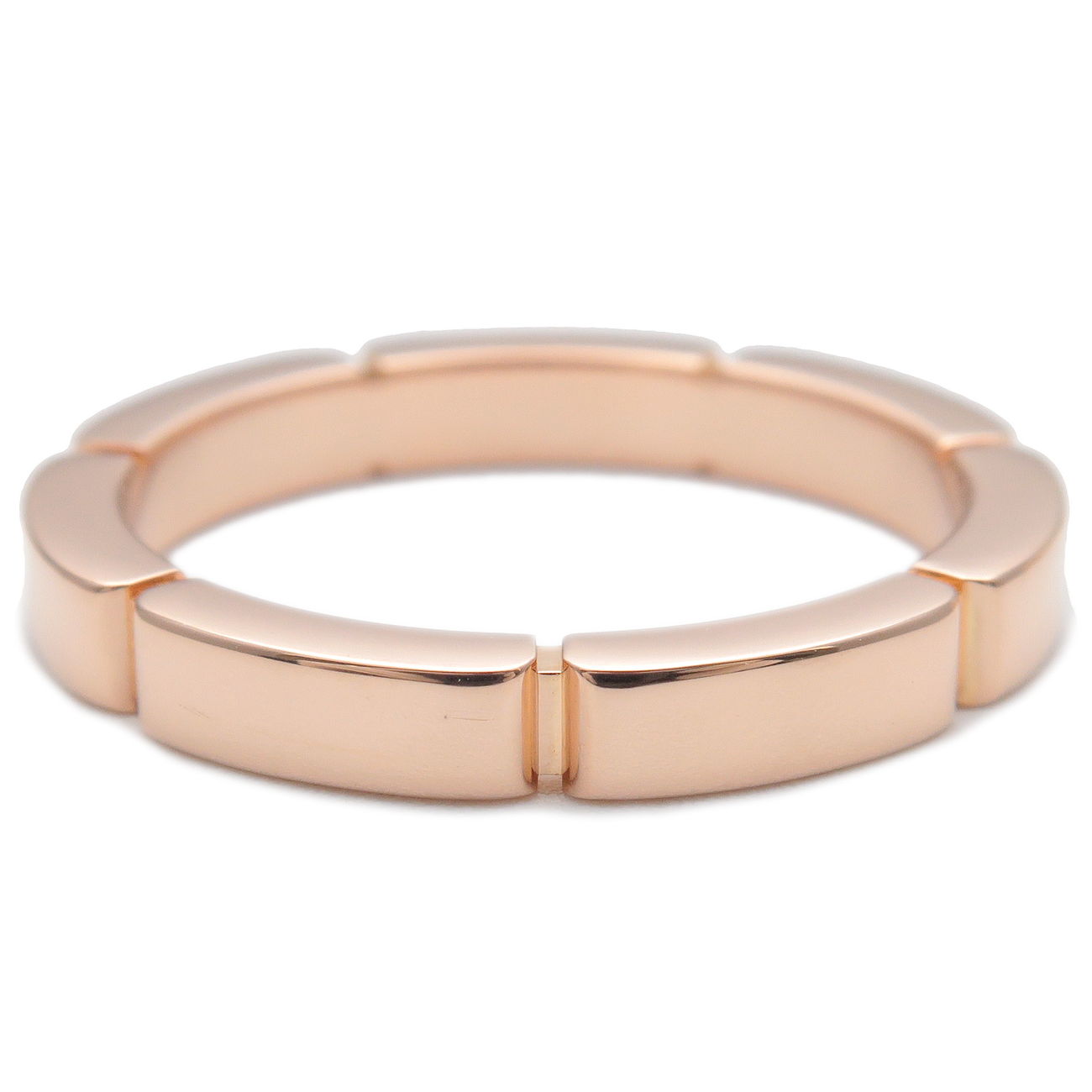 Cartier Maillon Panthere 4P Diamond Ring K18 Rose Gold #50 US5-5.5