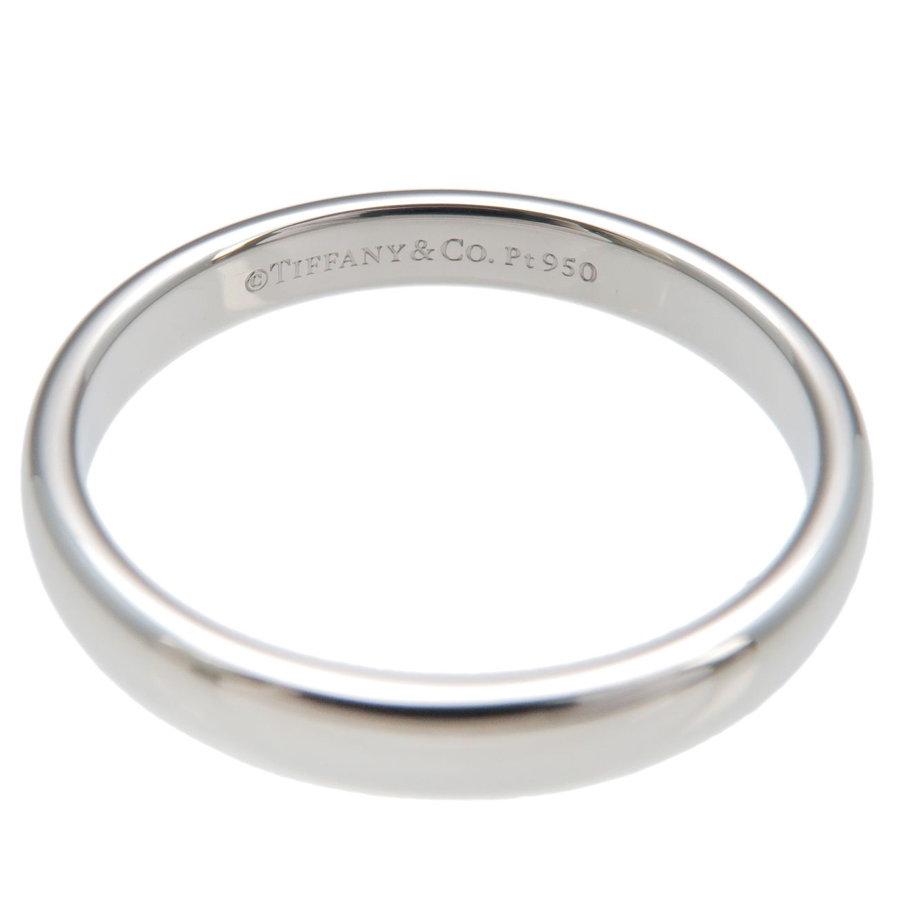 Tiffany&Co. Classic Band Ring PT950 Platinum US7-7.5 EU55.5