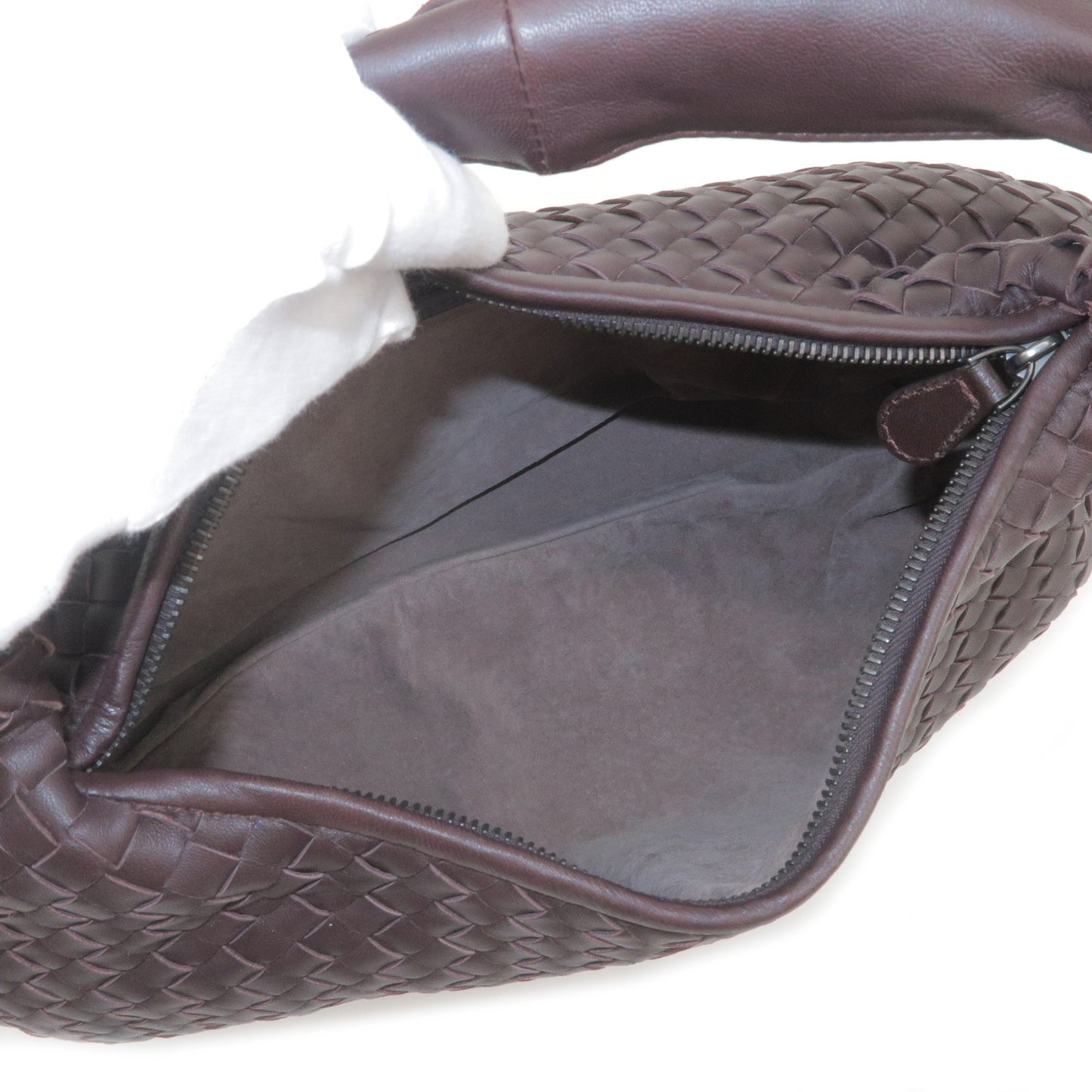 BOTTEGA VENETA Intrecciato Hobo Leather Shoulder Bag Brown 232499