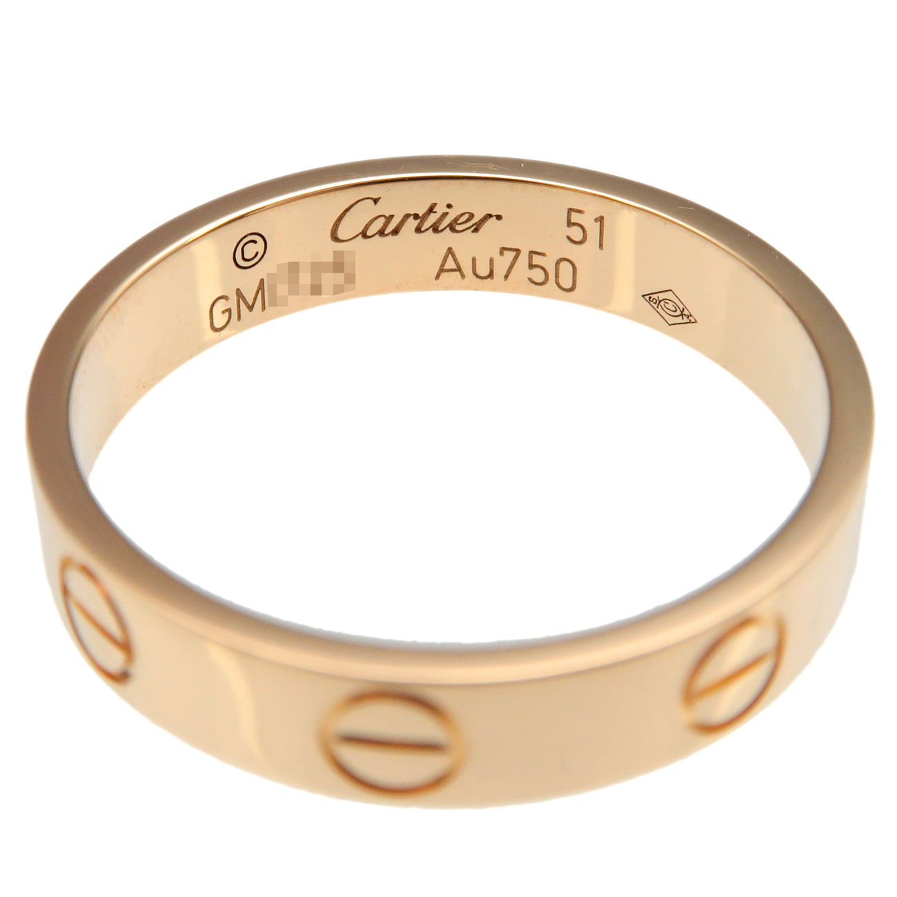 Cartier Mini Love Ring K18YG 750YG Yellow Gold #51 US5.5-6