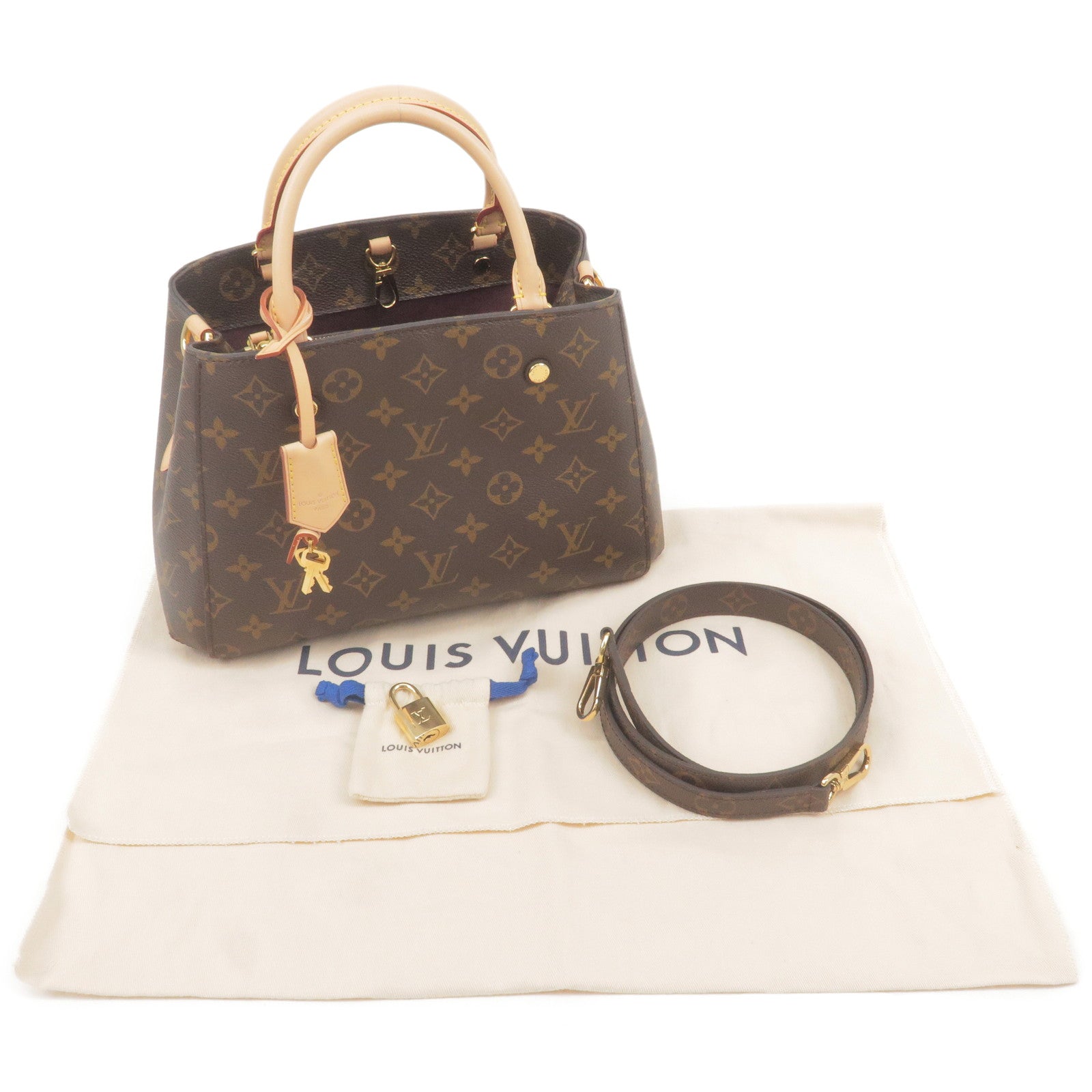LOUIS VUITTON Monogram Montaigne BB Hand Bag 2way M41055 LV Auth jk1361  Cloth ref.676994 - Joli Closet