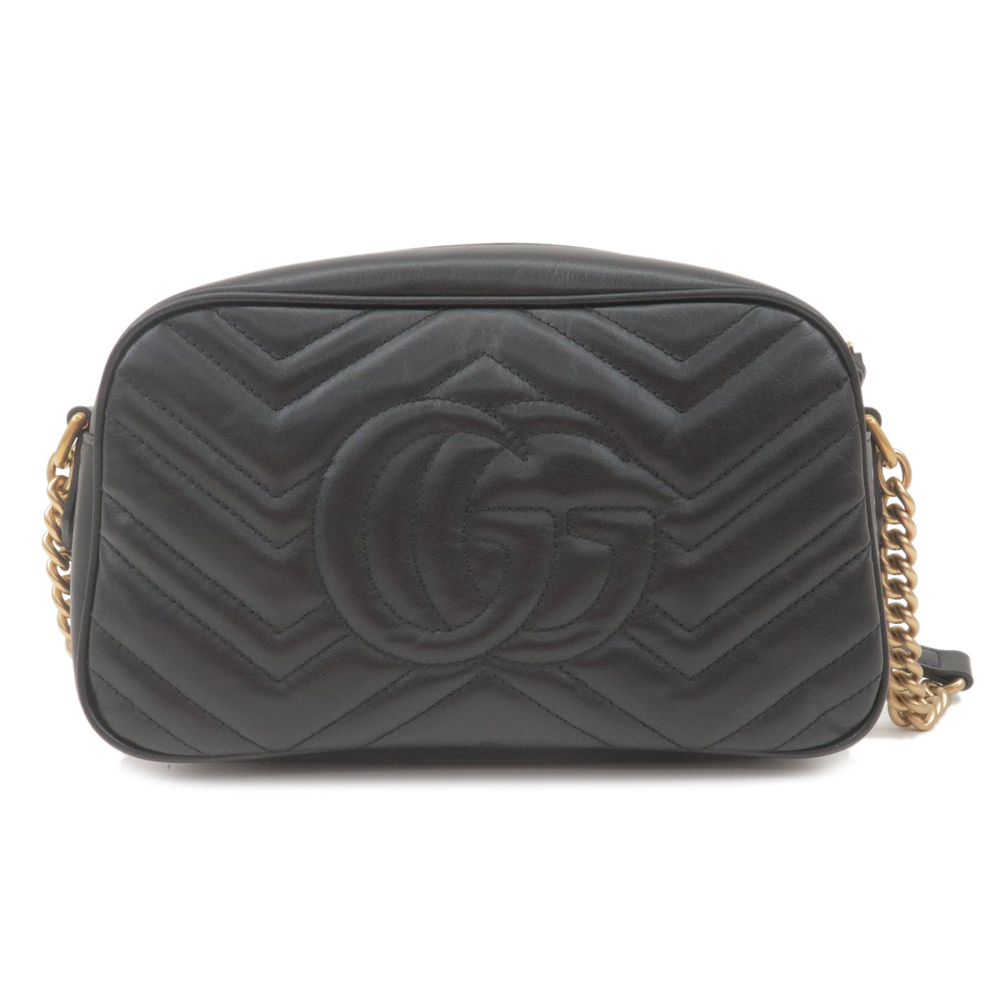 GUCCI GG Marmont Leather Small Cross Body Bag Black 447632