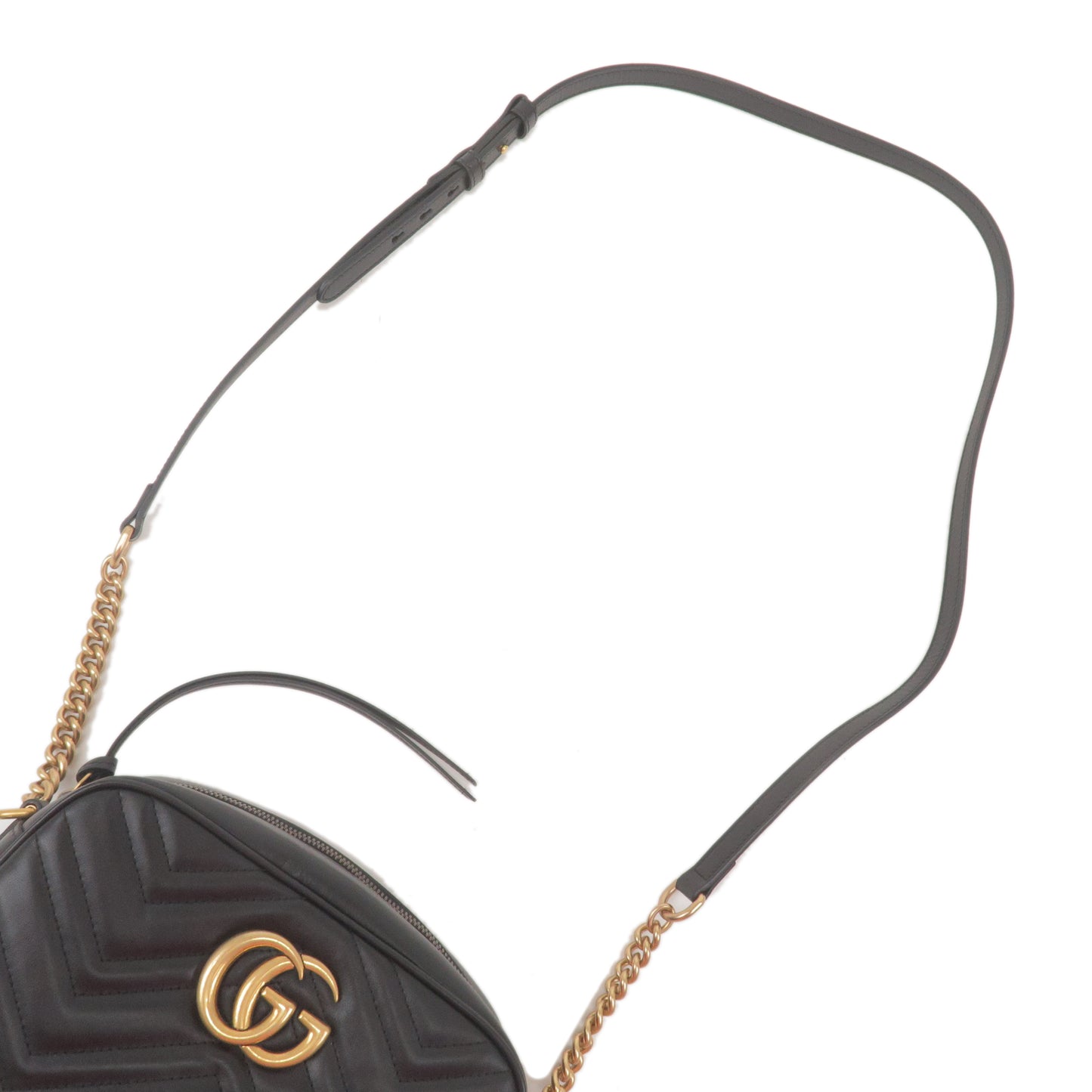 GUCCI GG Marmont Leather Small Cross Body Bag Black 447632