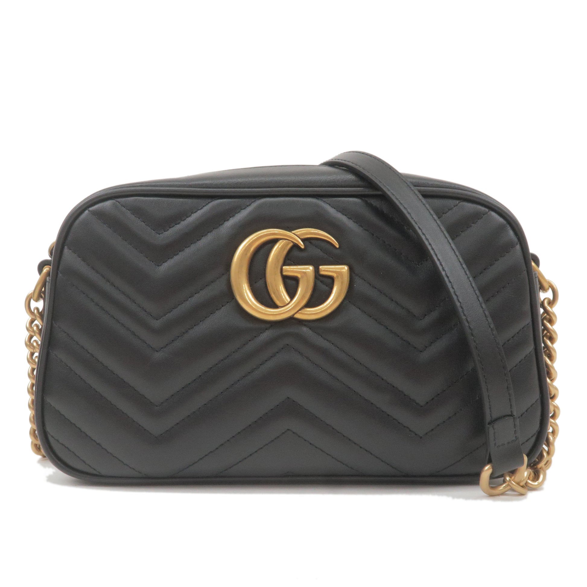 Gucci - GG Marmont Leather Cross-body Bag - Womens - Black