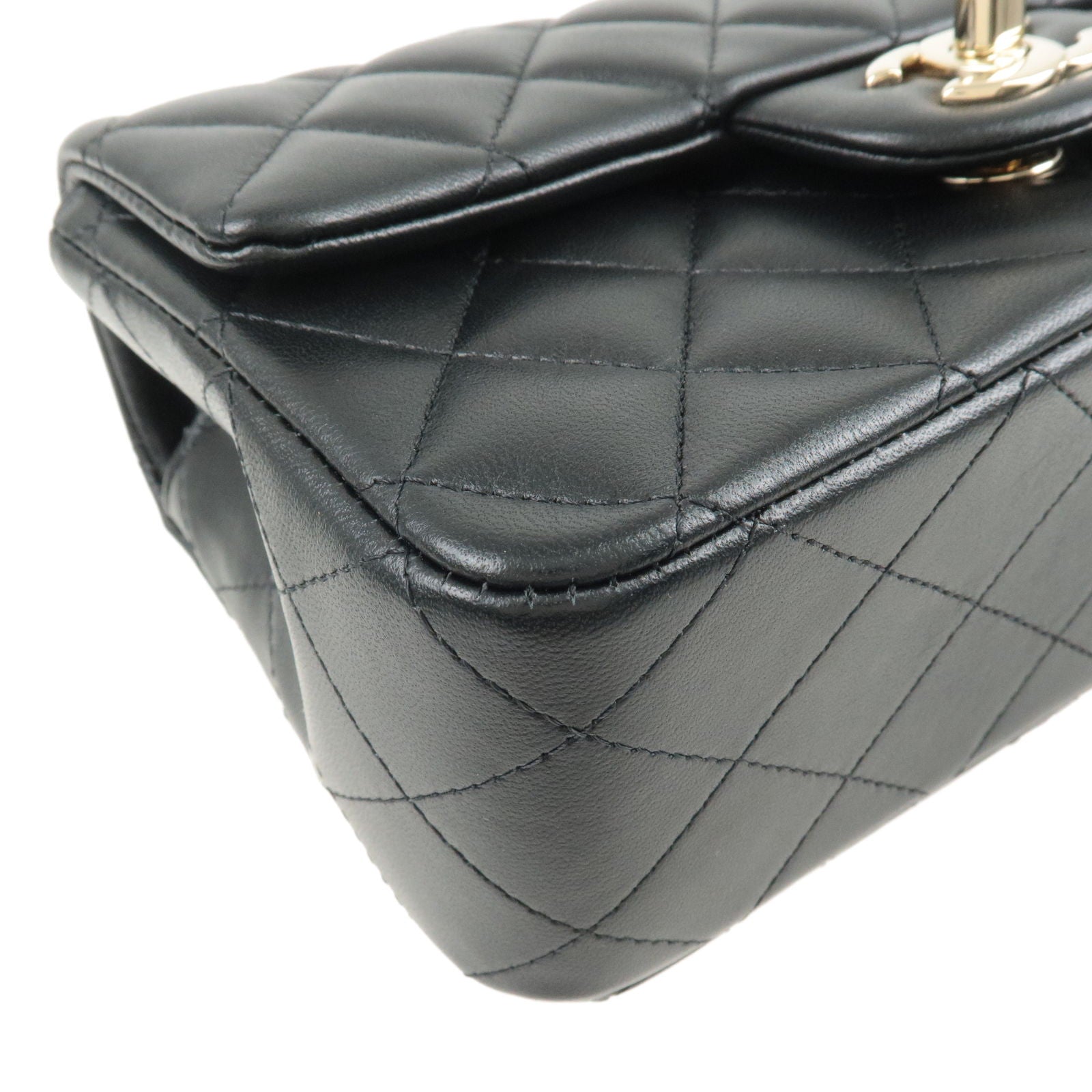 CHANEL-Matelasse-Lamb-Skin-Top-Handle-Mini-Flap-2way-Bag-Black –  dct-ep_vintage luxury Store