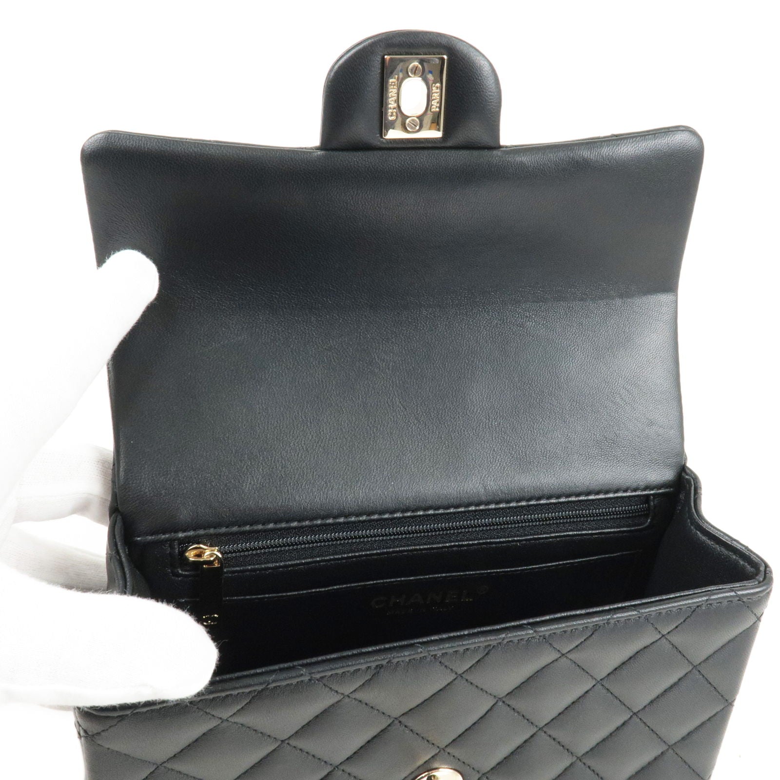 Chanel Vintage Black Coco Paris Double Flap Bag at 1stDibs