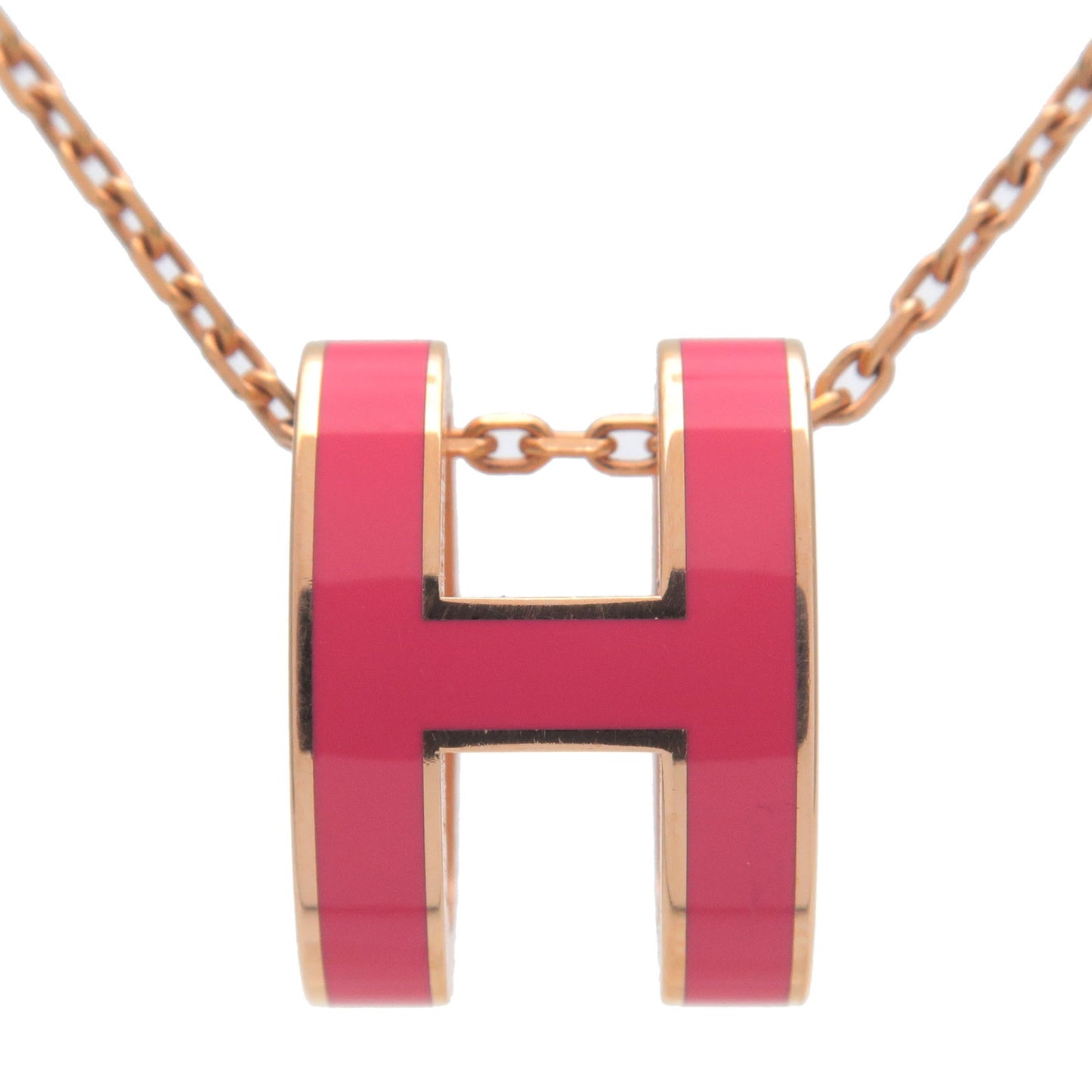 HERMES-Hermes-Pop-Ash-Necklace-Metal-Rose-Gold-Pink
