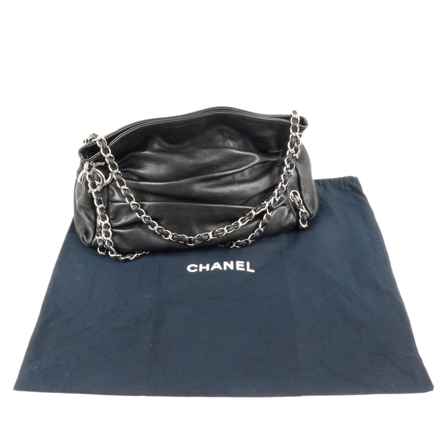 CHANEL-Cruise-Line-Lamb-SKin-Chain-Shoulder-Bag-Black-White-AS0209 –  dct-ep_vintage luxury Store