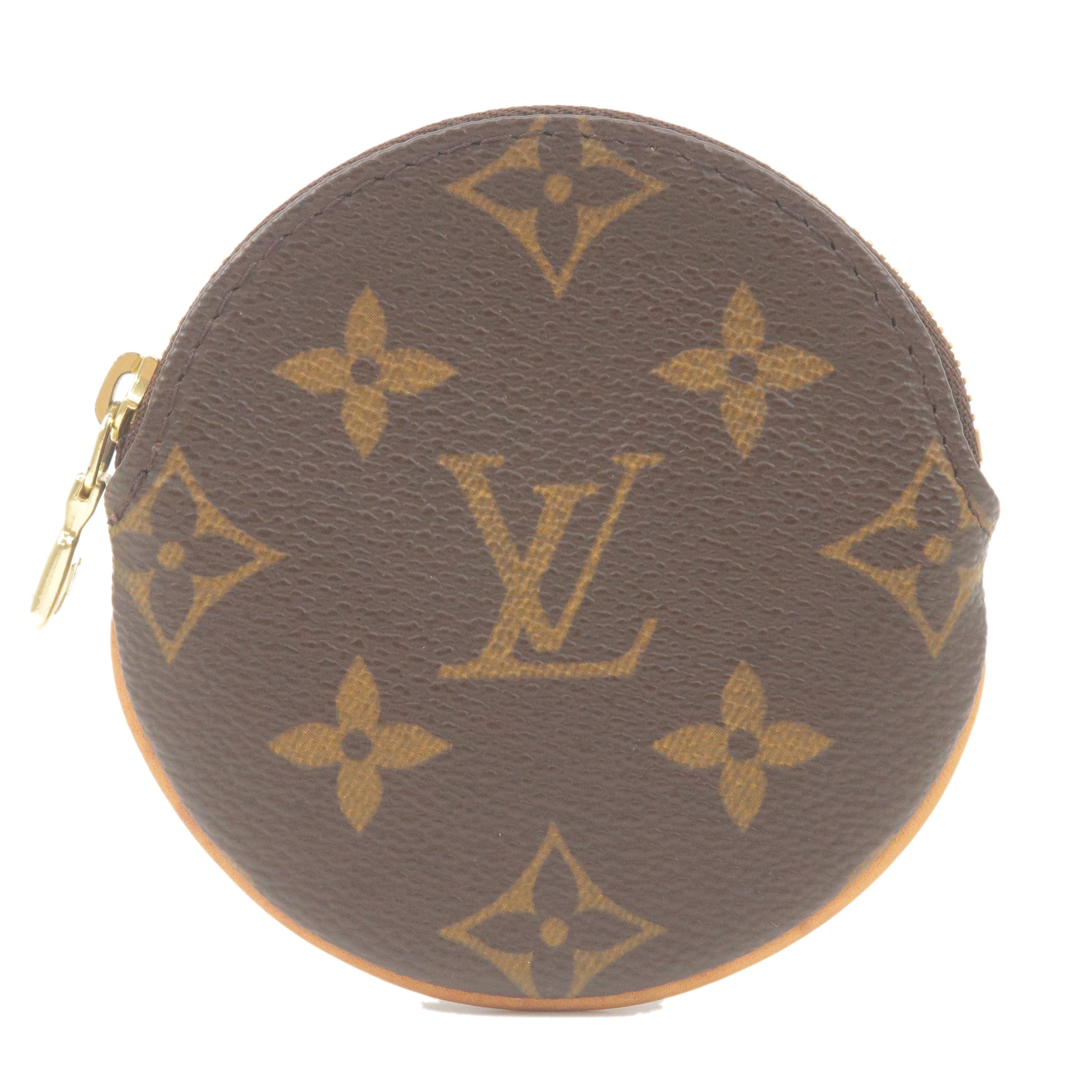 Louis Vuitton Monogram Porte Monnaie Rond M61926 Coin Case Free