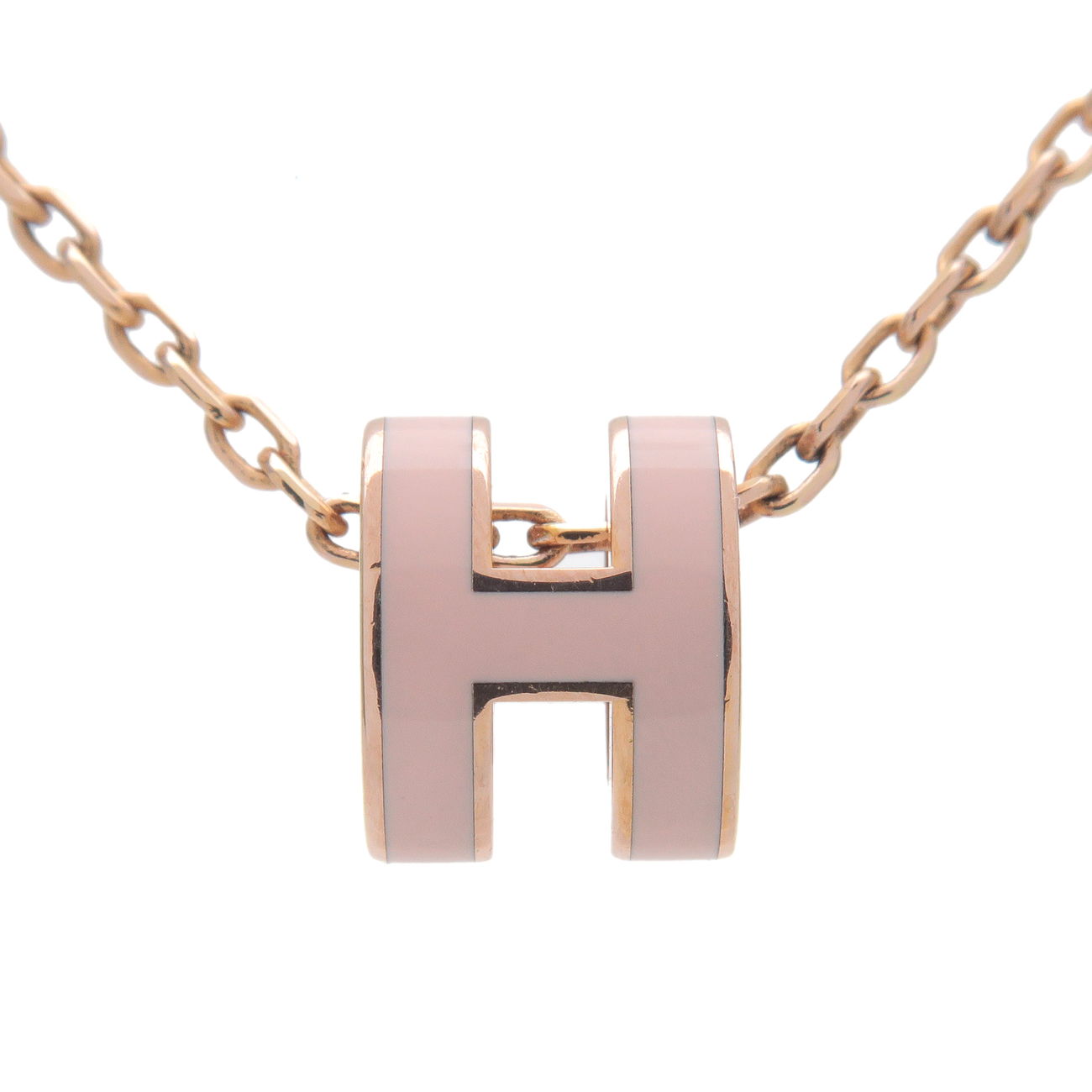 Hermes Mini Pop H Pendant Rose Dragee
