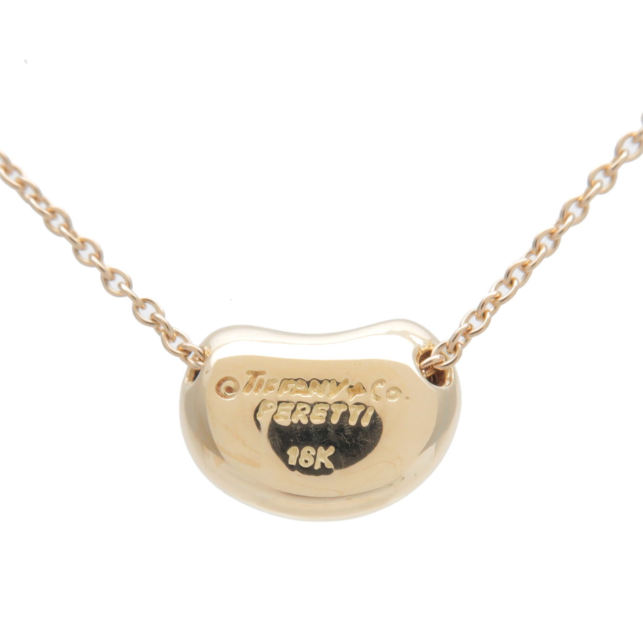 Tiffany&Co. Bean Necklace Bean Charm K18YG 750YG Yellow Gold
