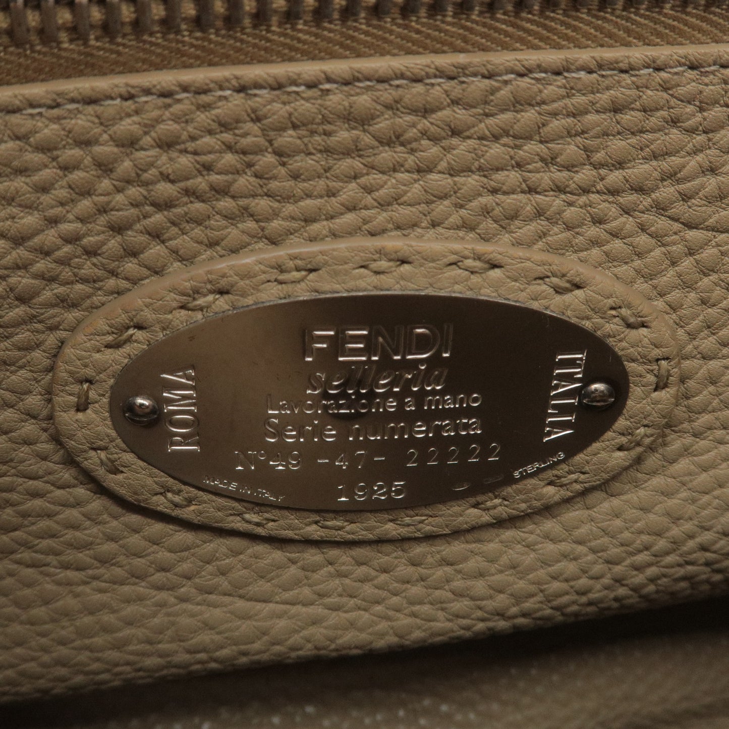 FENDI Selleria Peekaboo Regular Leather 2Way Shoulder Bag 8BN290