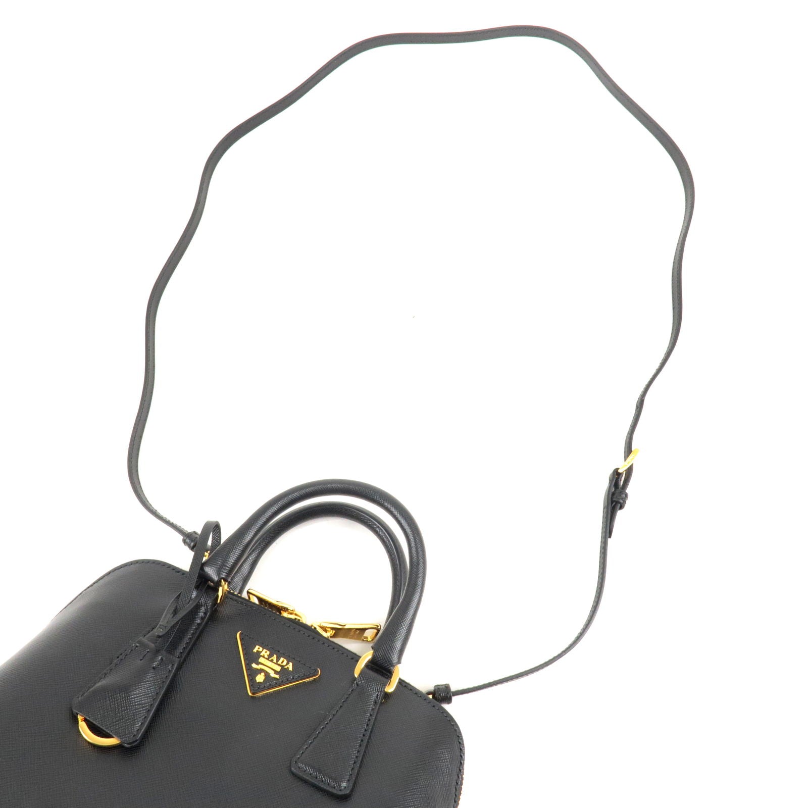 Prada Promenade Saffiano Leather Bag in Black