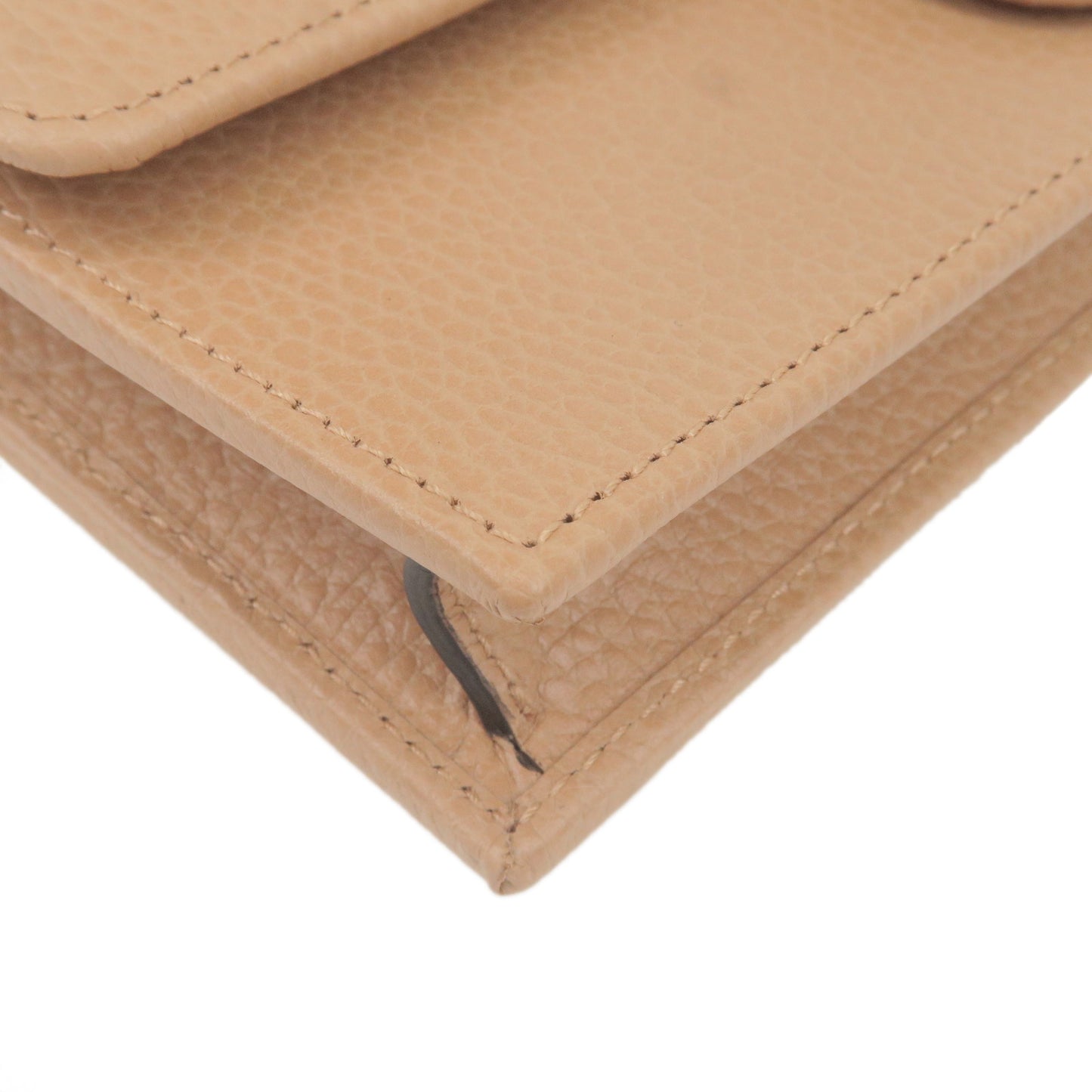 GUCCI Interlocking G Leather Chain Shoulder Bag Wallet 615523