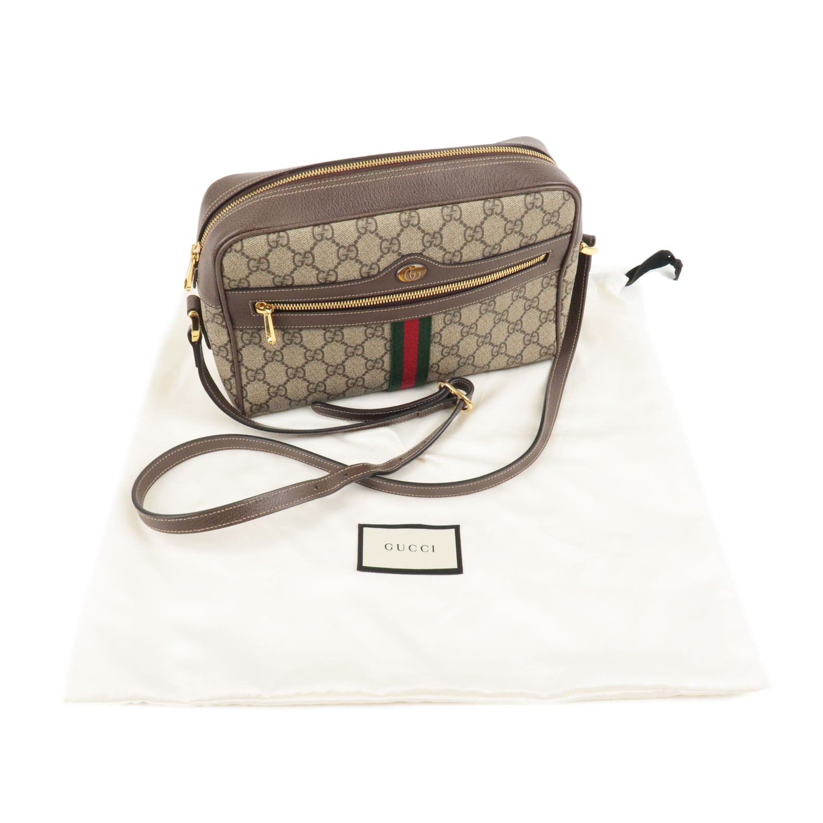 GUCCI-Ophidia-GG-Supreme-Leather-Shoulder-Bag-Beige-517080 – dct-ep_vintage  luxury Store