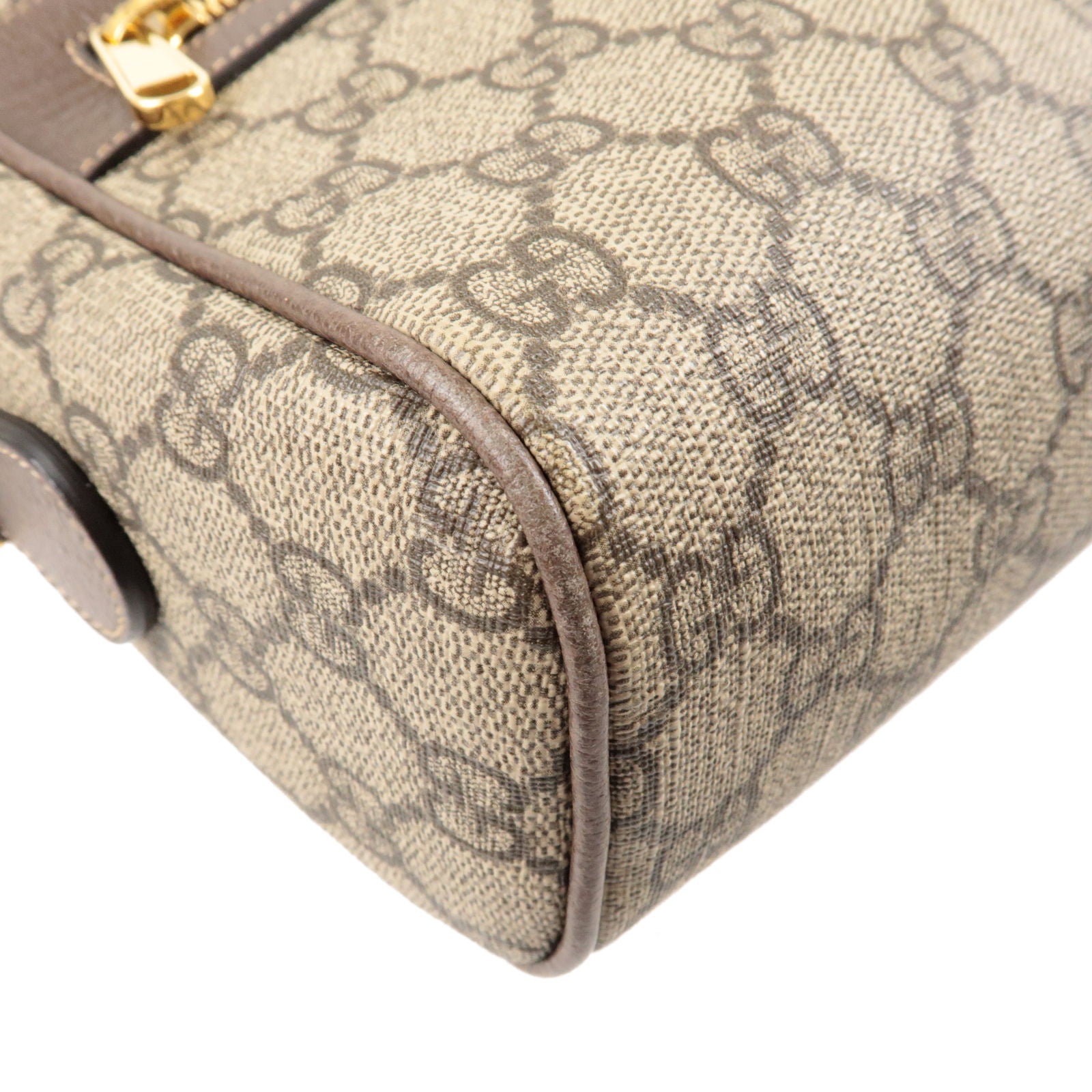 Beige Ophidia GG Supreme-canvas cosmetic bag