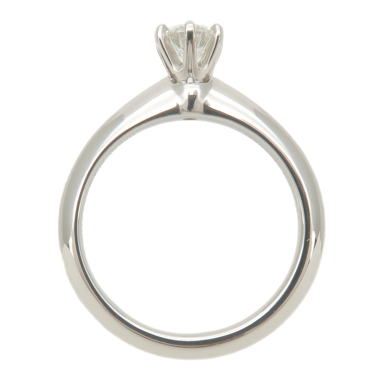 Tiffany&Co. Solitaire Diamond Ring 0.30ct PT950 Platinum US4.5-5