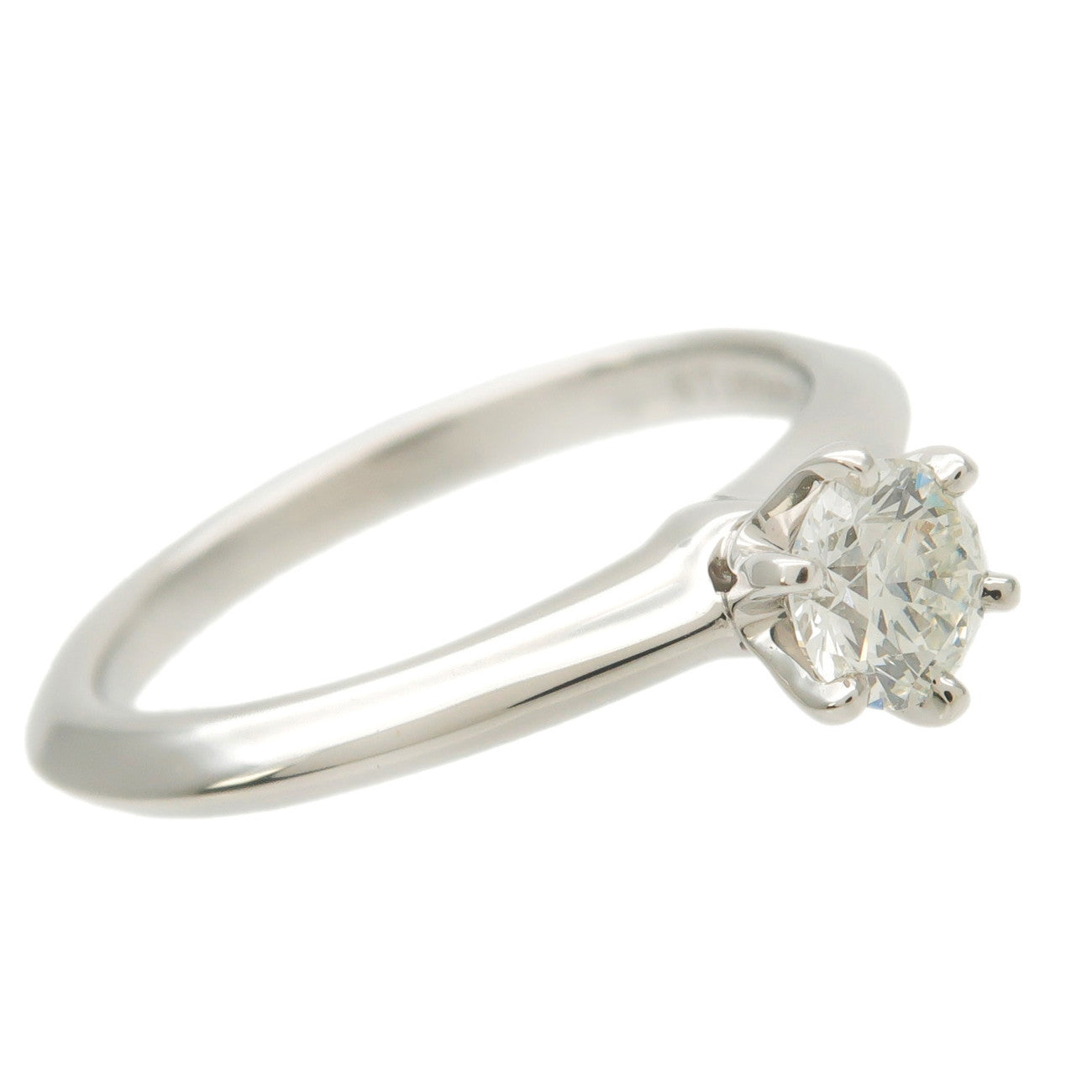 Tiffany&Co. Solitaire Diamond Ring 0.30ct PT950 Platinum US4.5-5