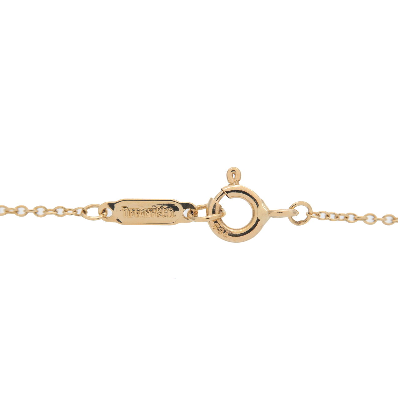 Tiffany&Co. Signature Cross Necklace K18YG 750YG Yellow Gold