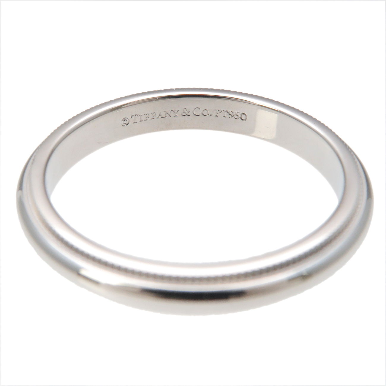 Tiffany&Co. Milgrain Band Ring PT950 Platinum US7.5 EU55.5