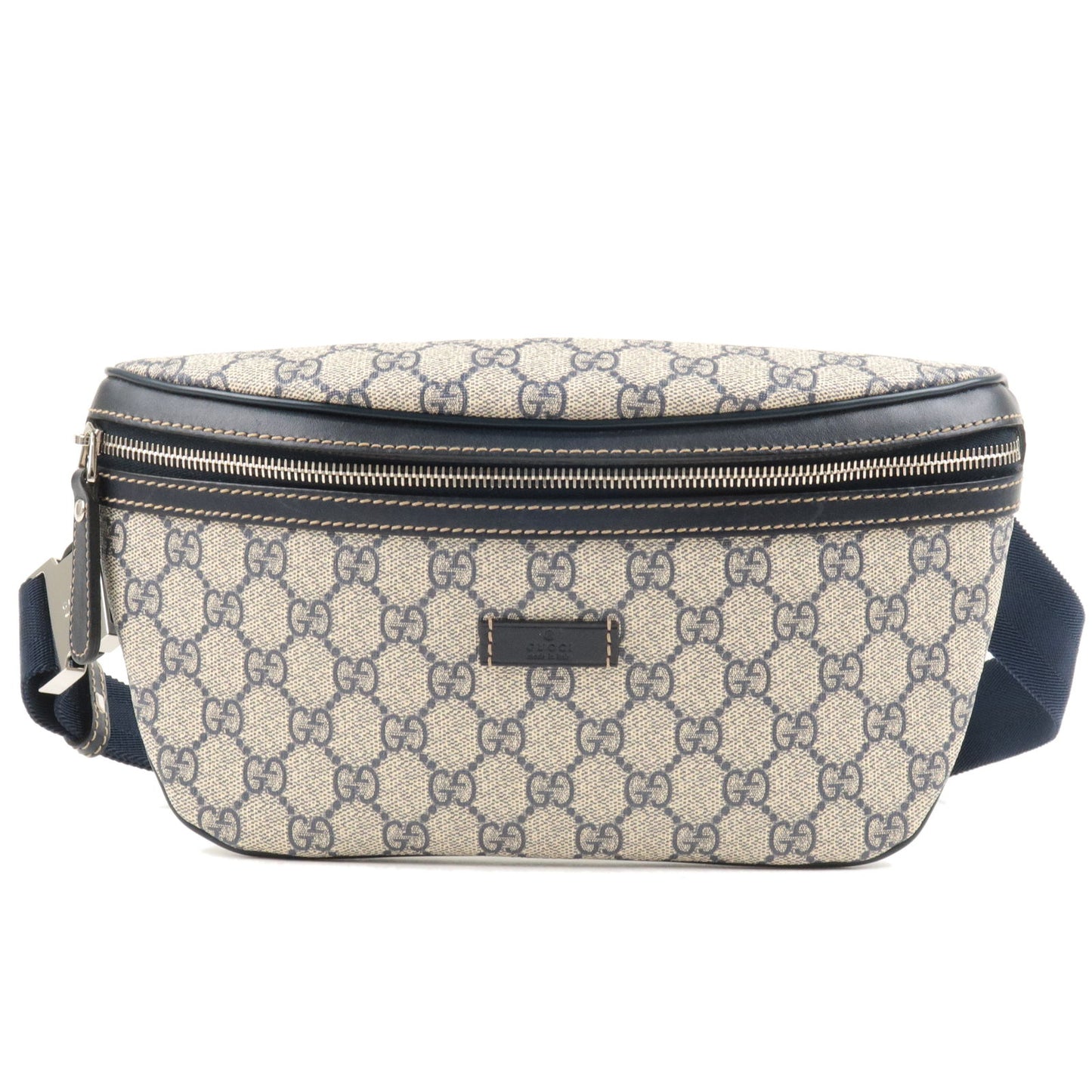Gucci Courrier Waist Bag GG Supreme Beige/Ebony in Canvas with Brass - US