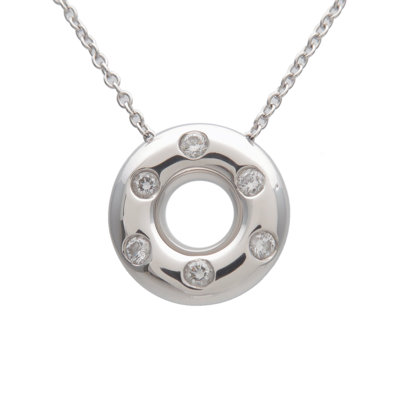 Tiffany&Co.-Dots-Circle-6P-Diamond-Necklace-PT950-Platinum