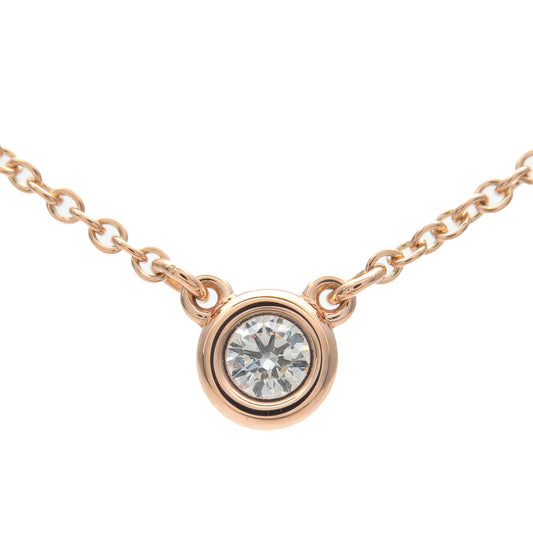 Tiffany&Co.-By-the-Yard-1P-Diamond-Necklace-0.07ct-K18-Rose-Gold