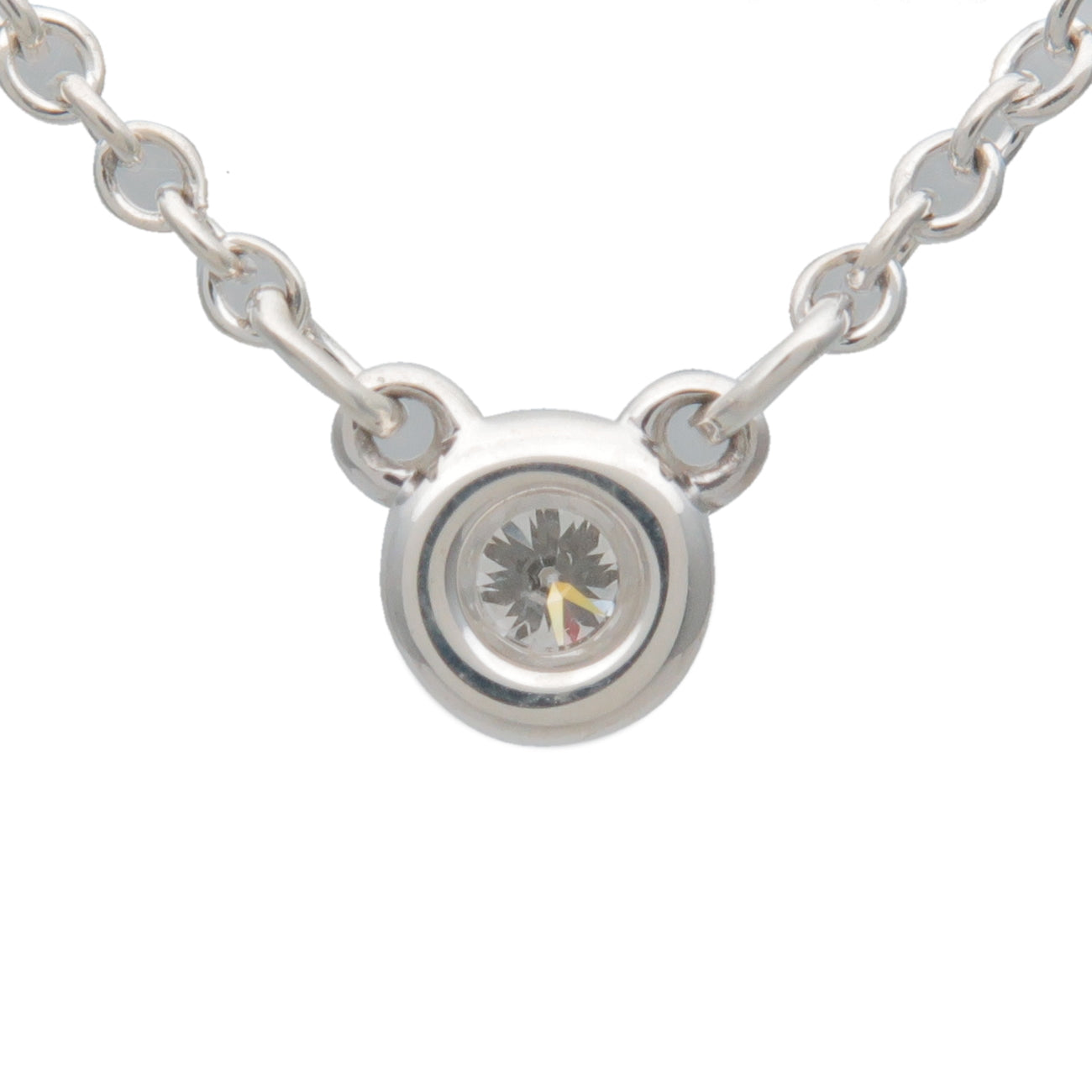Tiffany&Co. Elsa Peretti By the Yard 1P Diamond Necklace 0.03CT