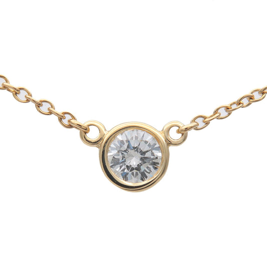 Tiffany&Co.-By-the-Yard-1P-Diamond-Necklace-0.14ct-K18-Yellow-Gold