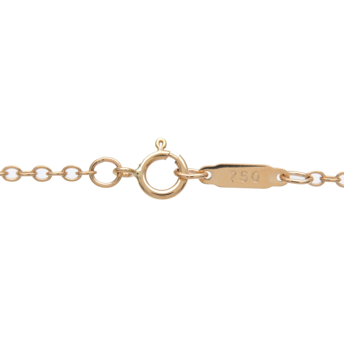 Tiffany&Co. Signature Necklace K18YG 750YG Yellow Gold