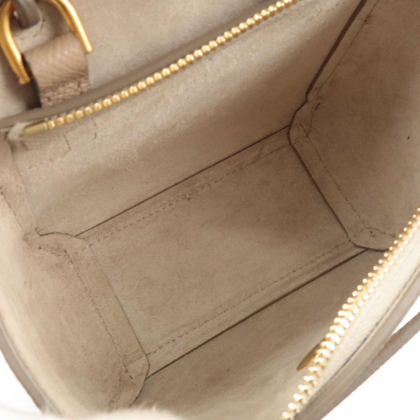 CELINE Leather Pico Belt Bag 2Way Bag Light Taupe 194263