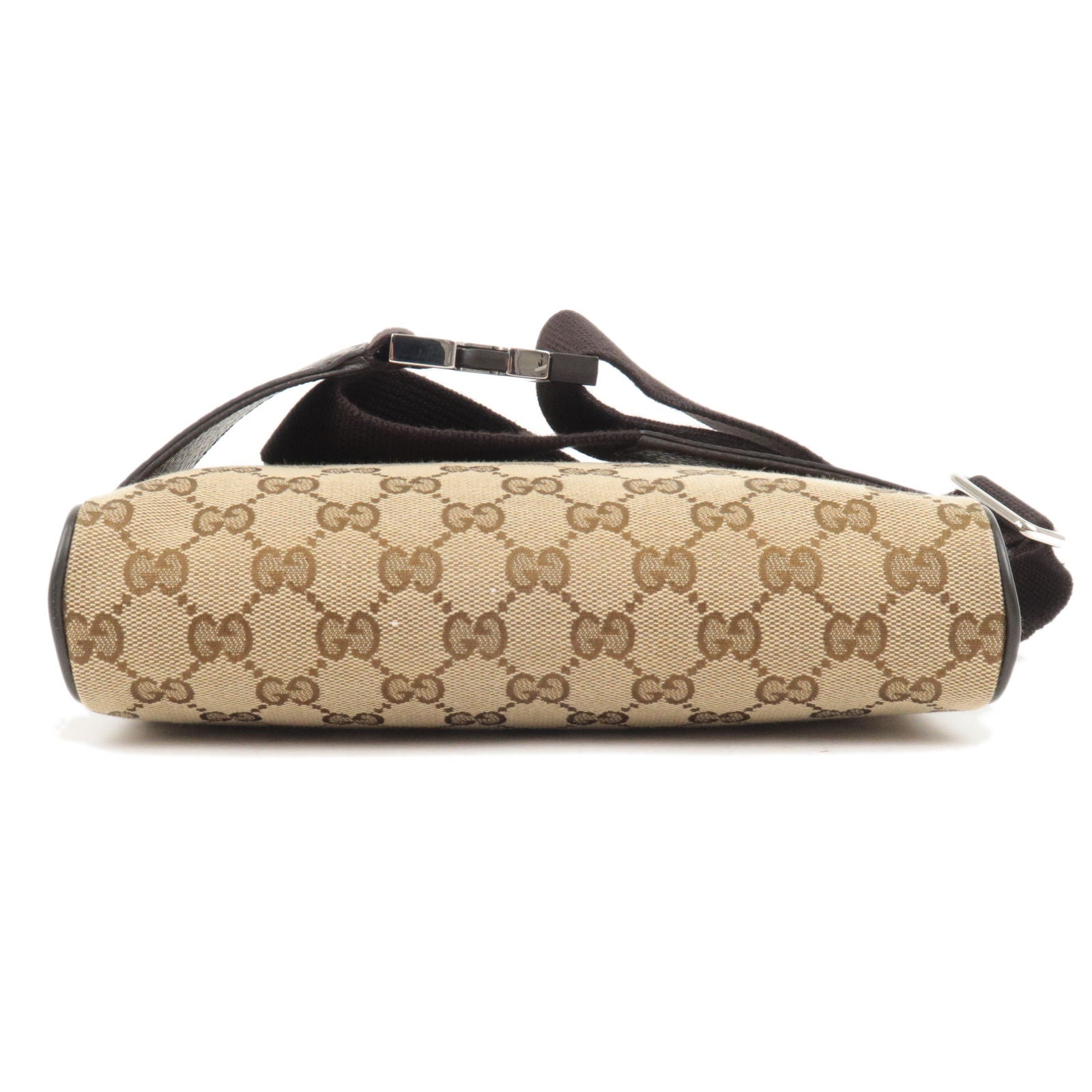 GUCCI-GG-Canvas-Leather-Waist-Bag-Beige-Brown-449174 – dct