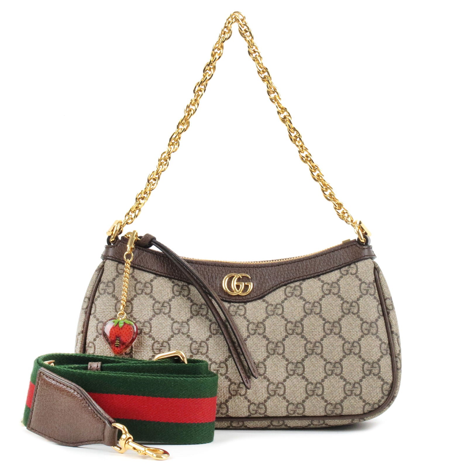 GUCCI-Ophidia-GG-Supreme-Small-Leather-2Way-Bag-Beige-Brown-735132