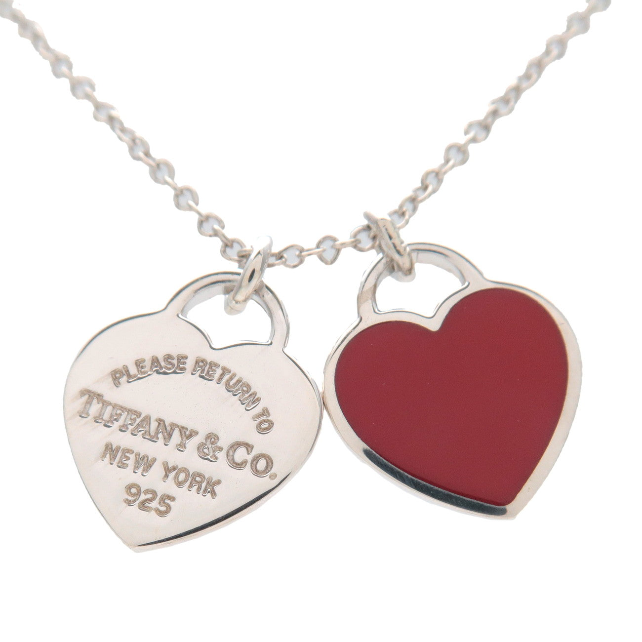 Tiffany and co red deals heart necklace