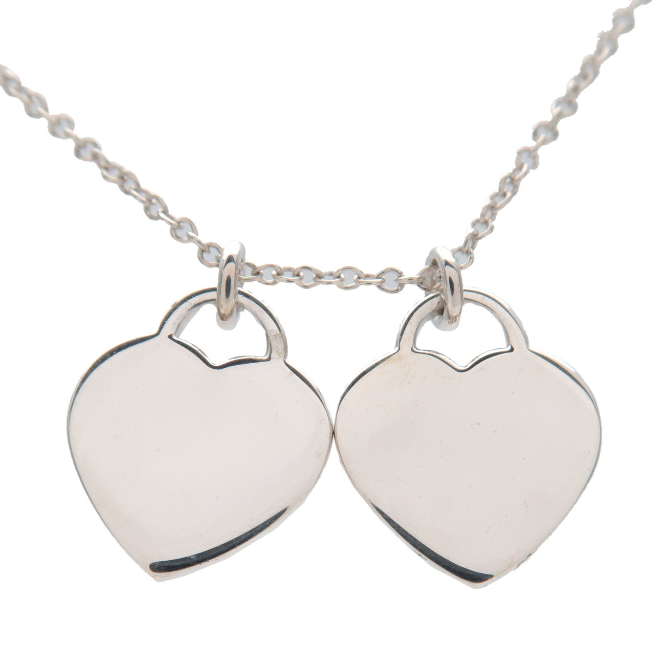 Tiffany&Co. Return to Tiffany Mini Double Heart Necklace SV925 Red