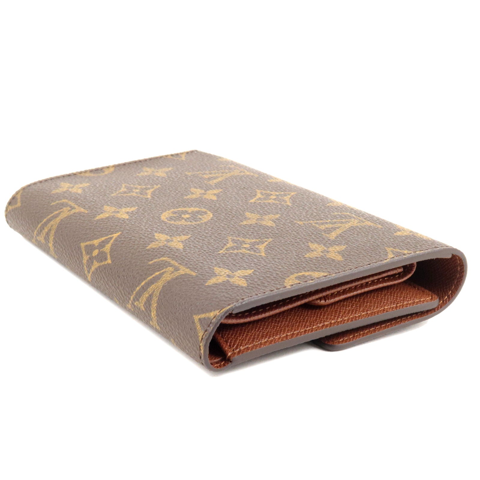 Used louis vuitton porte tresor etui papier wallet - LEATHER