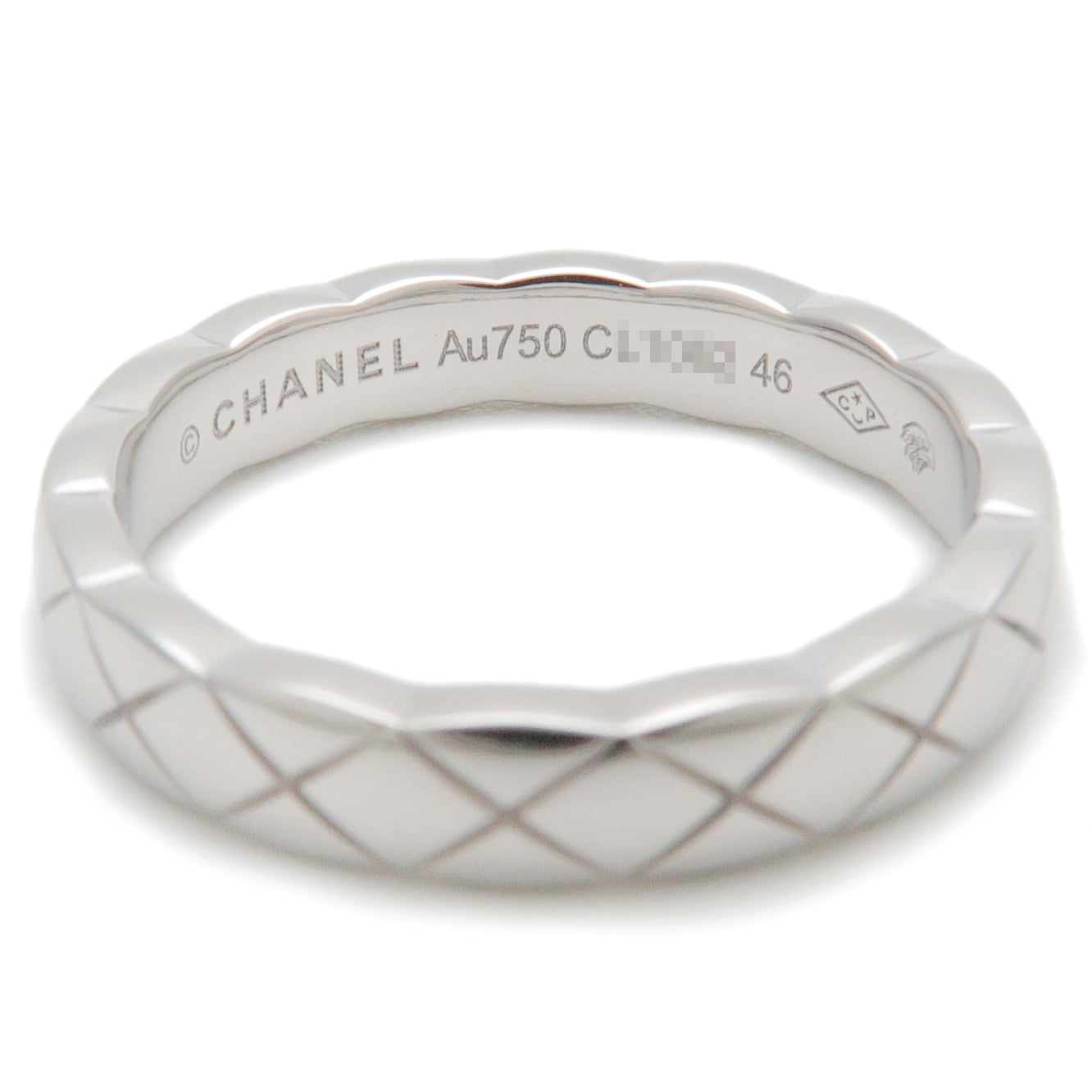 CHANEL Coco Crush Ring Mini K18WG White Gold #46 US3.5-4 EU46