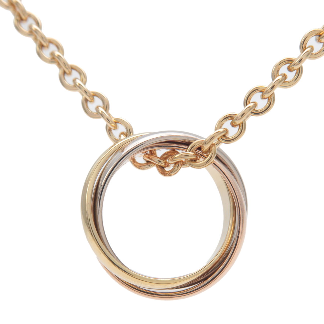 Cartier Trinity Necklace K18 750 Yellow/White/Rose Gold
