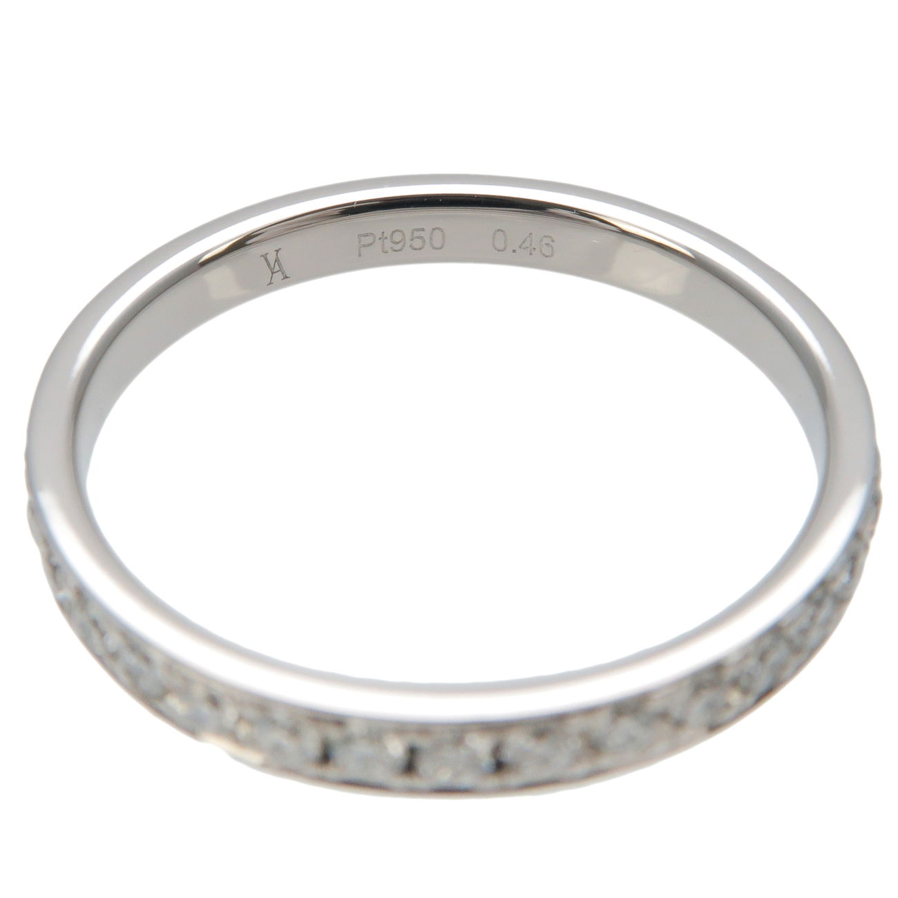 VENDOME AOYAMA Full Eternity Diamond Ring 0.46ct Platinum US5.5-6