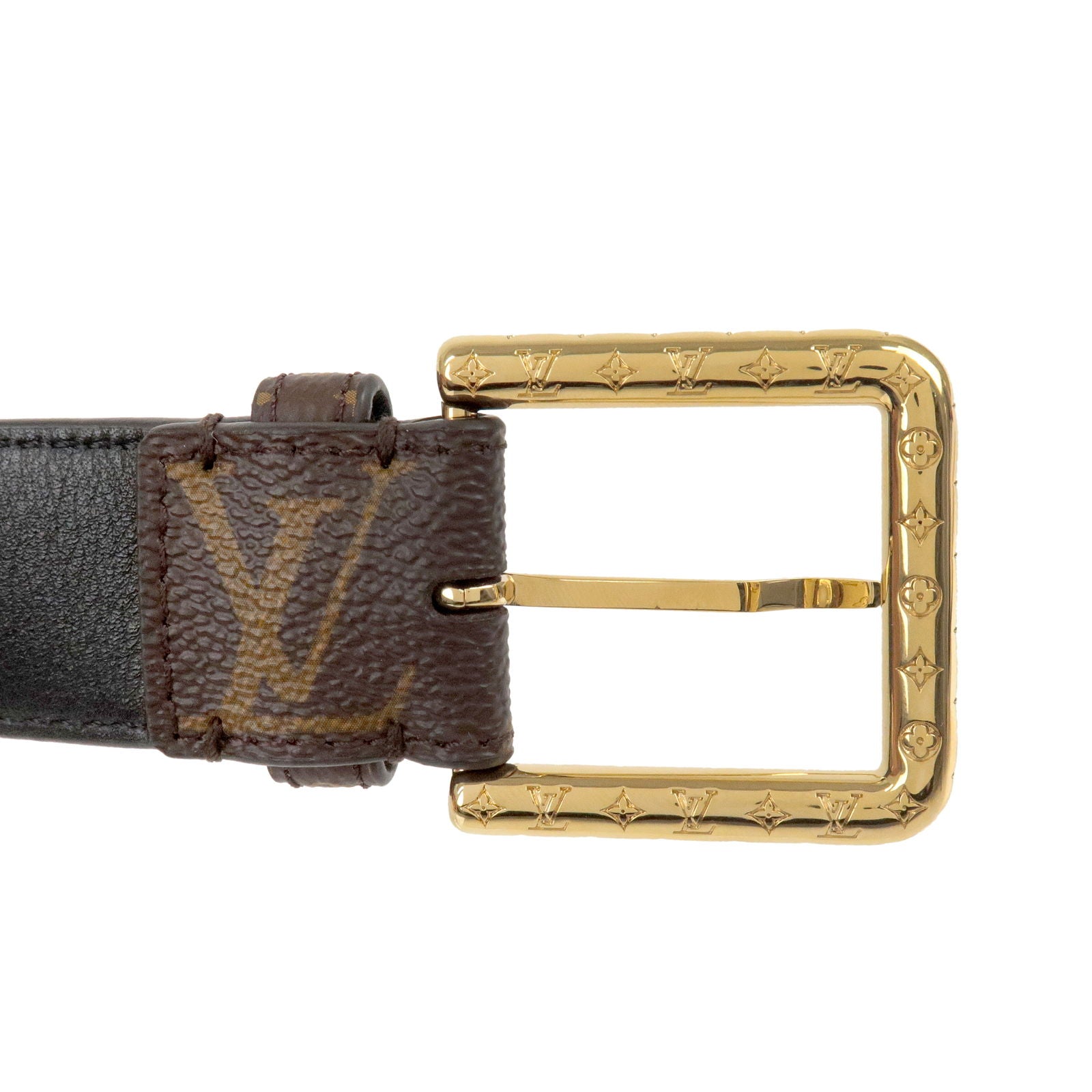 Louis-Vuitton-Monogram-Saint-Tulle-Daily-Belt-85/34-Noir-M0195