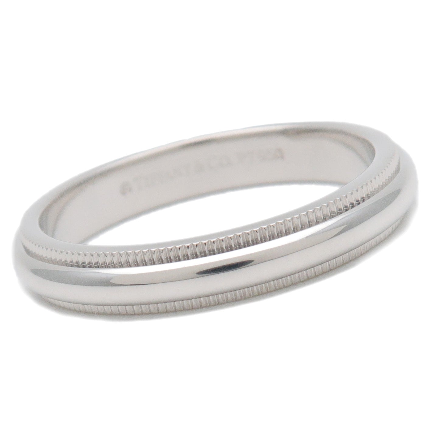 Tiffany&Co. Milgrain Band Ring PT950 Platinum US5.5 EU50.5