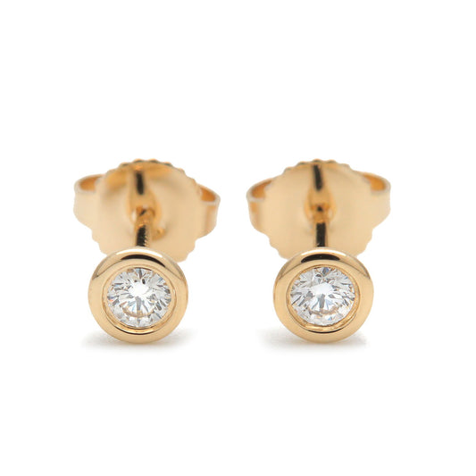 Tiffany&Co.-By-the-Yard-1P-Diamond-Earrings-0.14ct-K18-Yellow-Gold