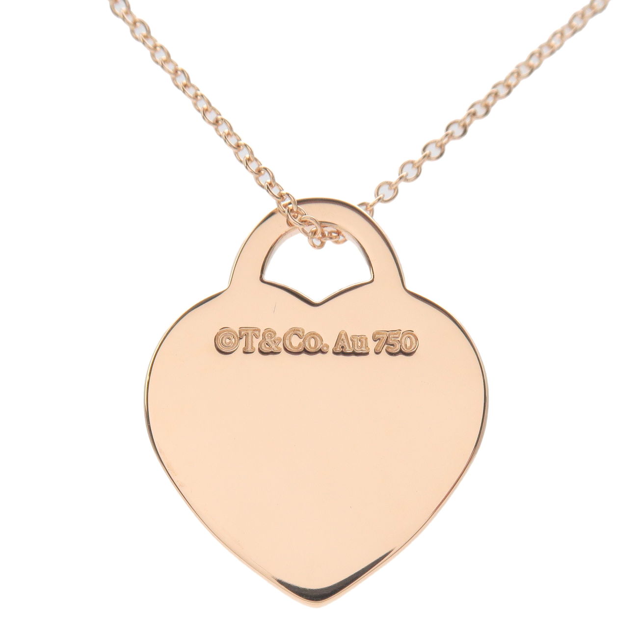 Tiffany&Co. Return to Tiffany Heart Tag Necklace K18PG Rose Gold