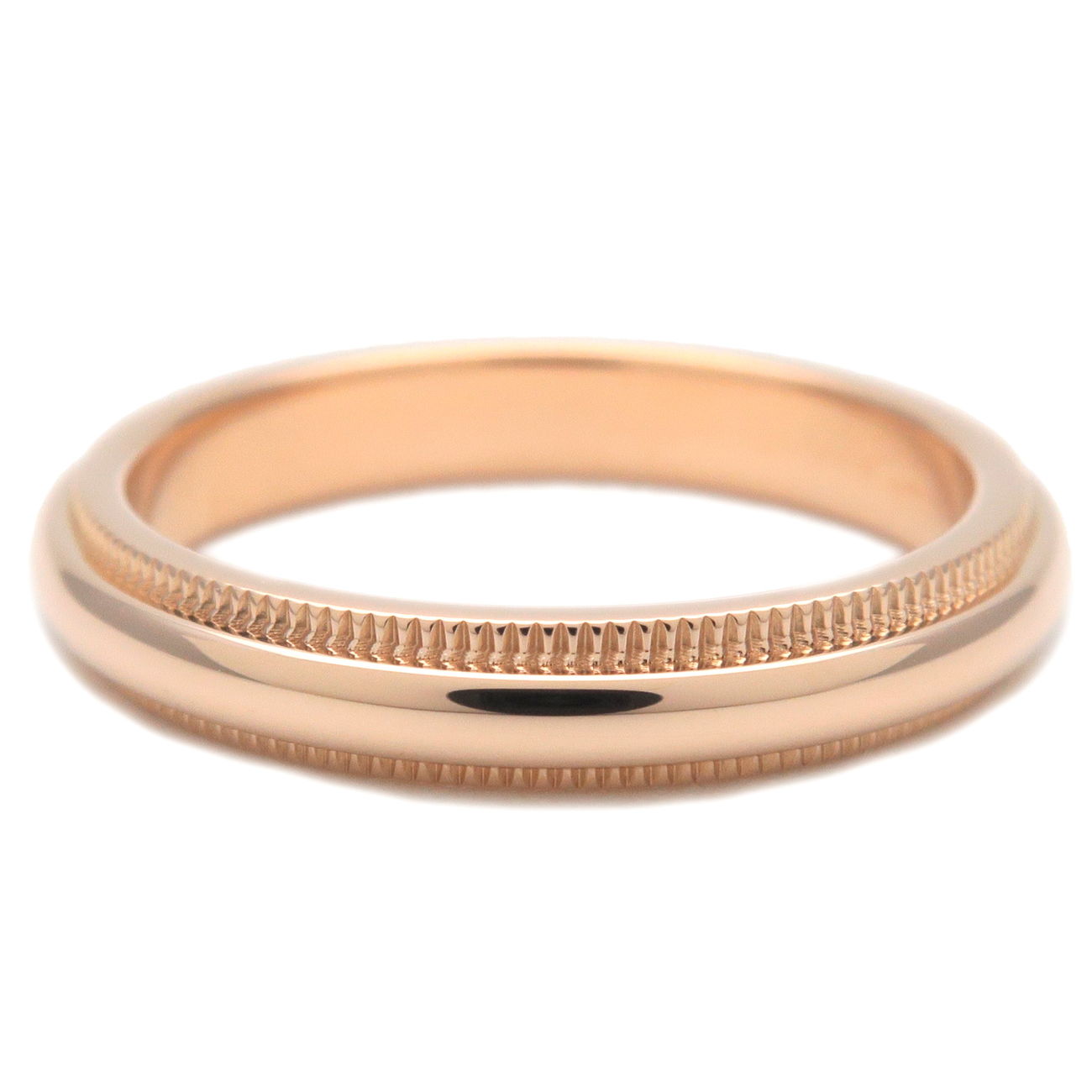 Tiffany&Co. Milgrain Band Ring K18PG Rose Gold US4.5 EU48