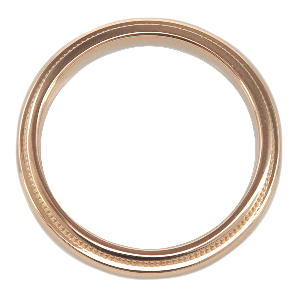 Tiffany&Co. Milgrain Band Ring K18PG Rose Gold US4.5 EU48