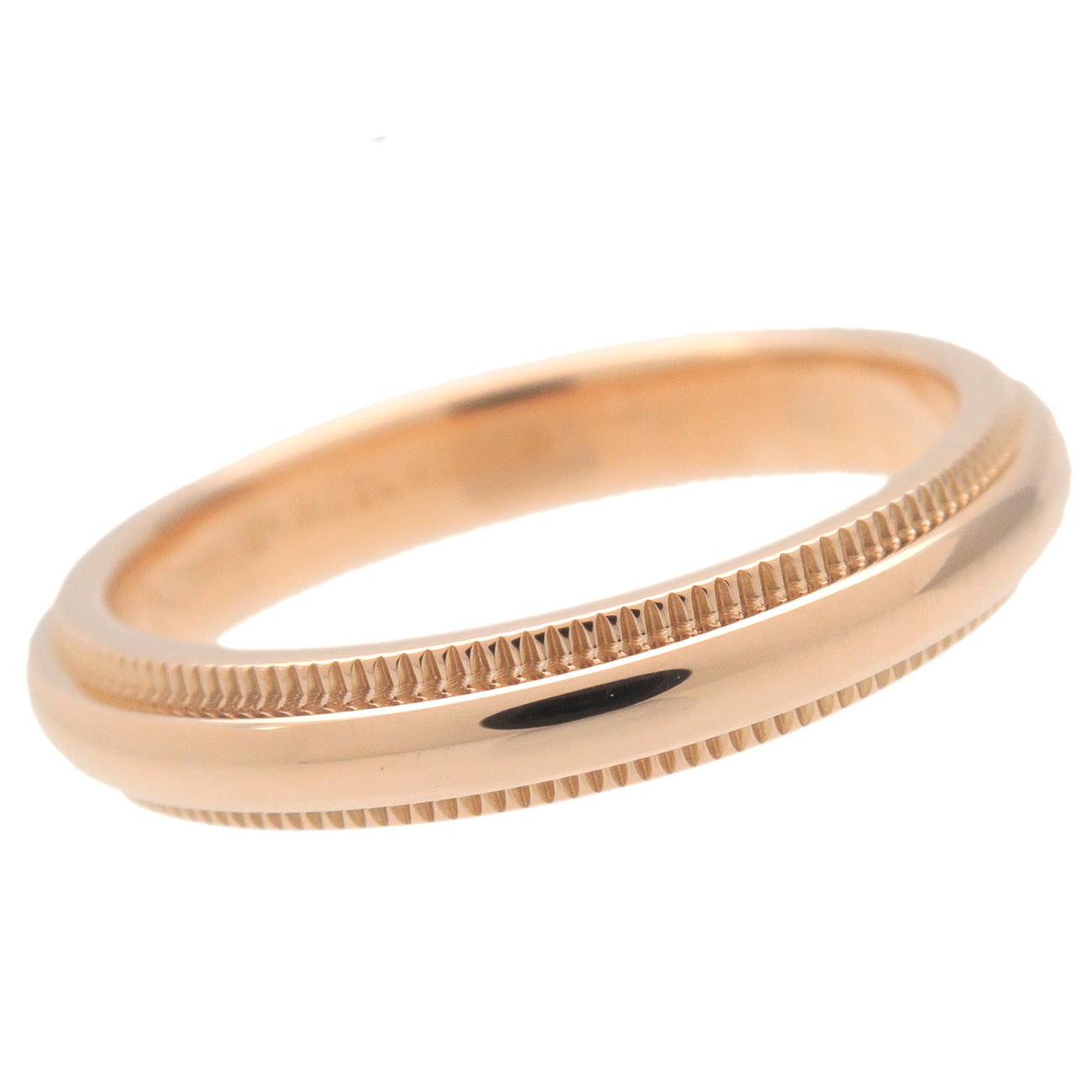 Tiffany&Co. Milgrain Band Ring K18PG Rose Gold US4.5 EU48