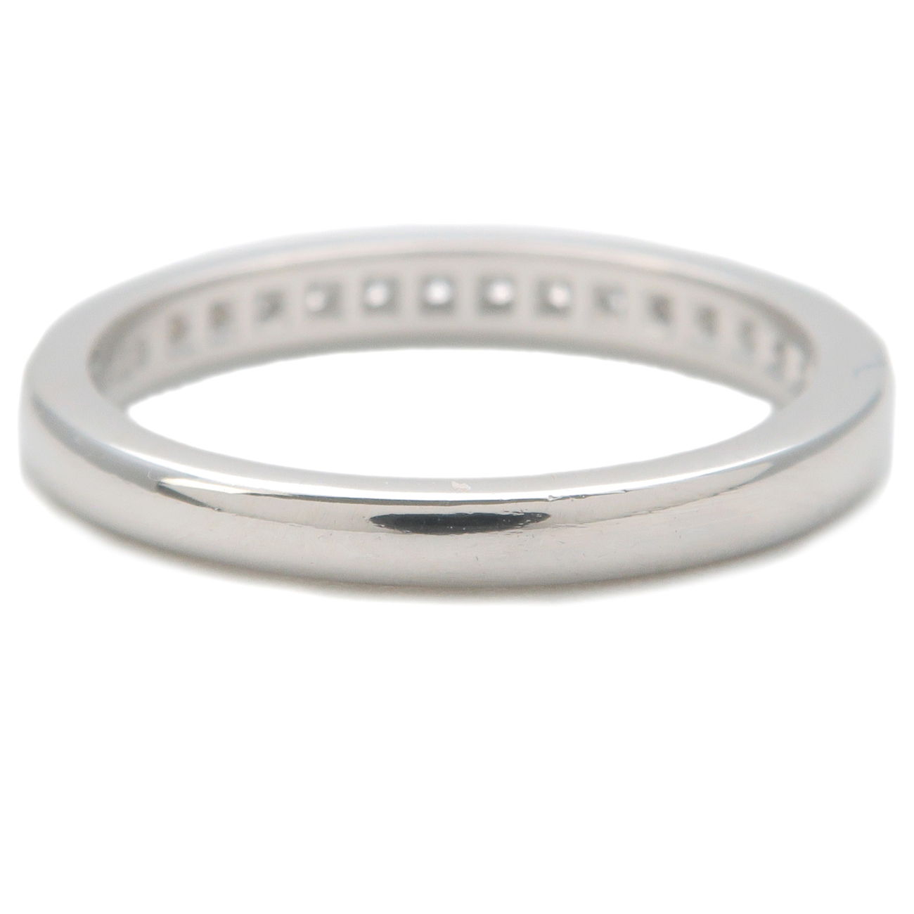 Tiffany&Co. Half Circle Channel Setting Diamond Ring PT950 US4.5
