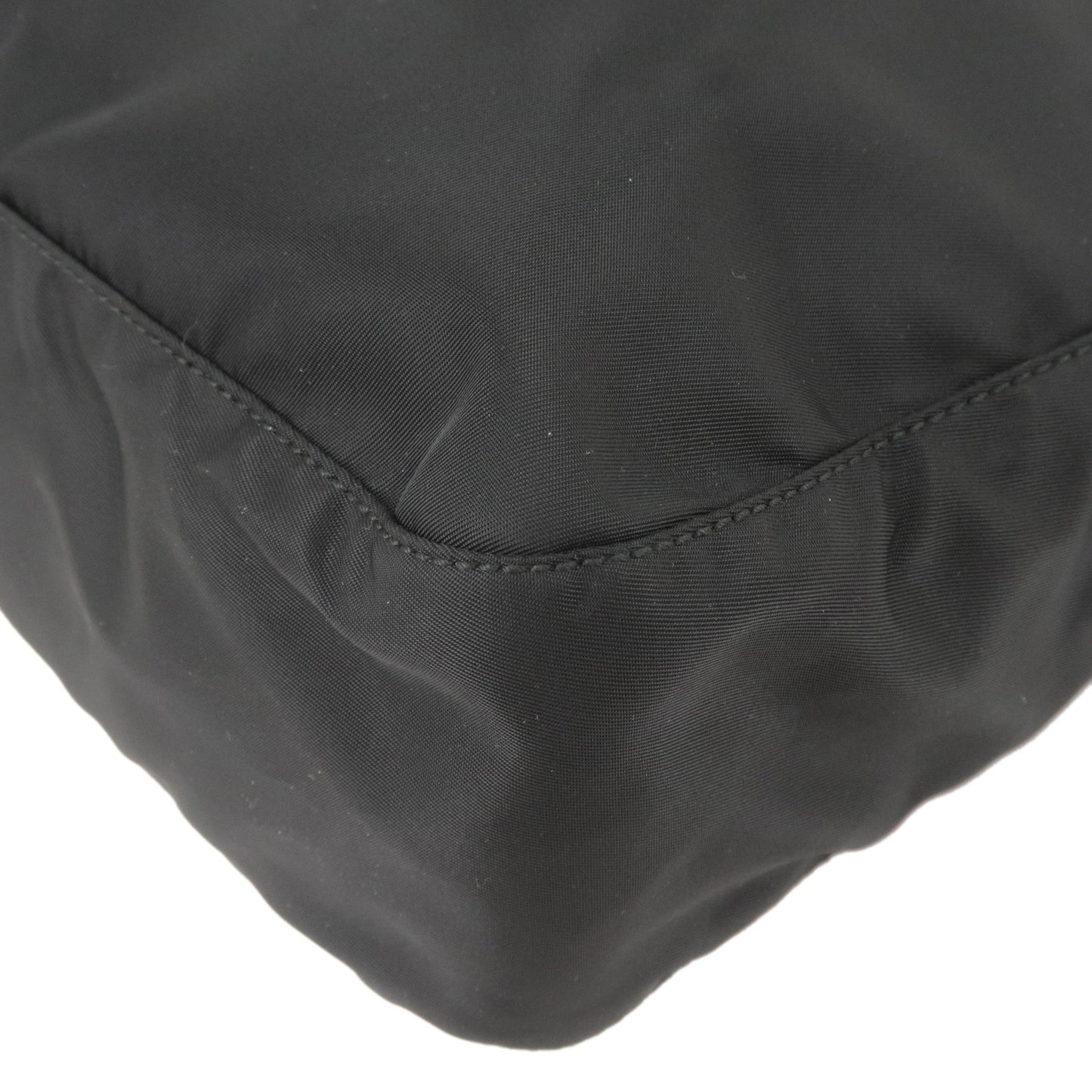 PRADA Logo Nylon Leather Shoulder Bag NERO Black BT0421